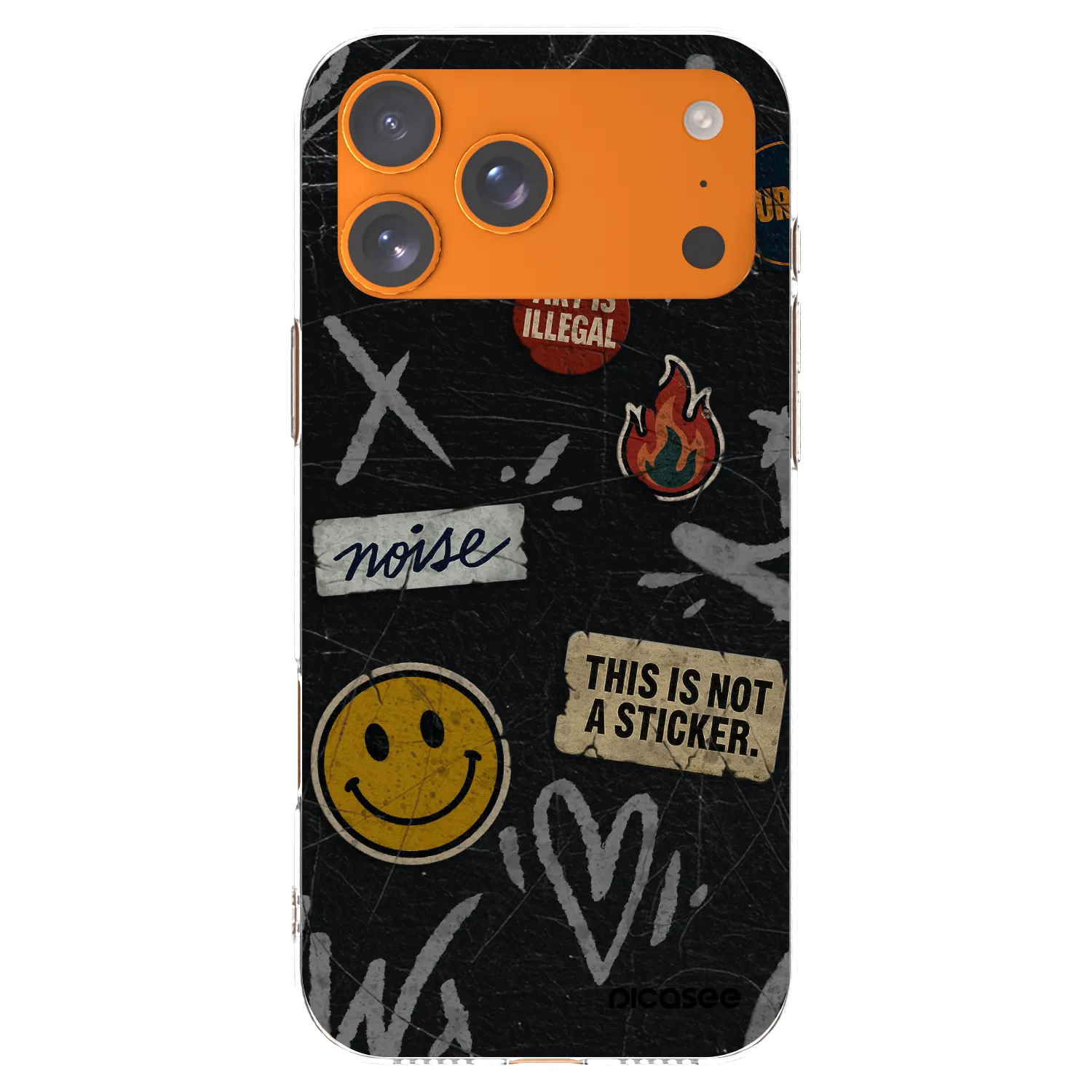 Picasee husă transparentă din silicon pentru Apple iPhone 17 Pro Max - STICKERS x TAGS