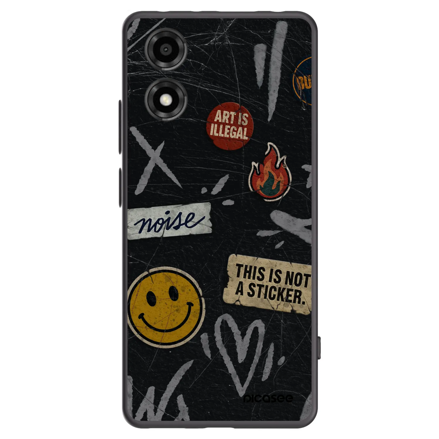 Picasee husă neagră din silicon pentru Motorola Moto E14 - STICKERS x TAGS