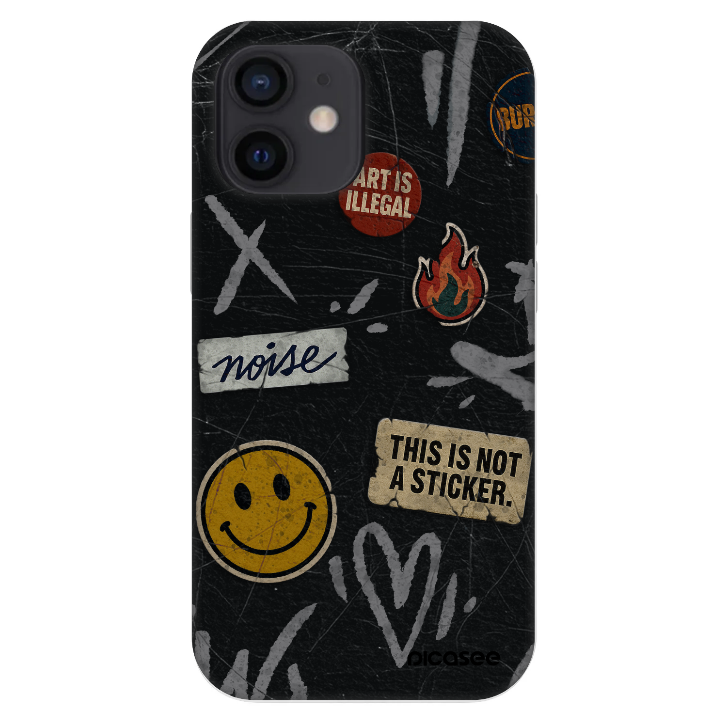 Picasee Fashion Case pentru Apple iPhone 12 mini - STICKERS x TAGS