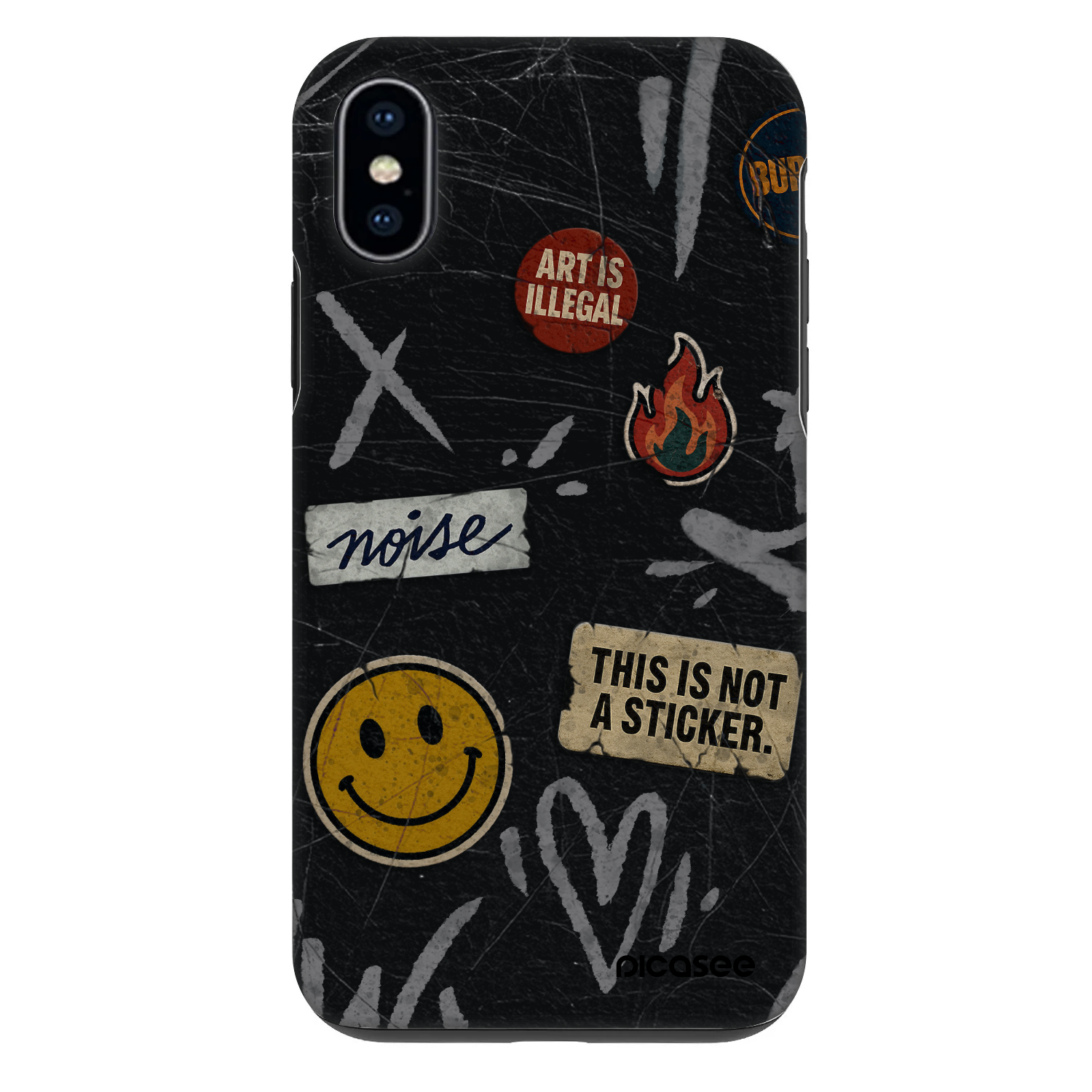 Picasee Fashion Case pentru Apple iPhone X/XS - STICKERS x TAGS
