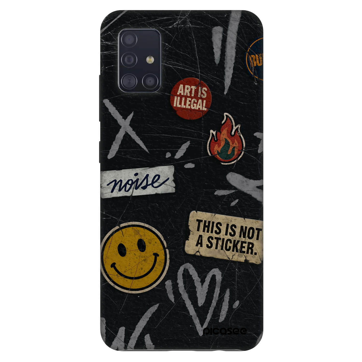 Picasee Fashion Case pentru Samsung Galaxy A51 A515F - STICKERS x TAGS