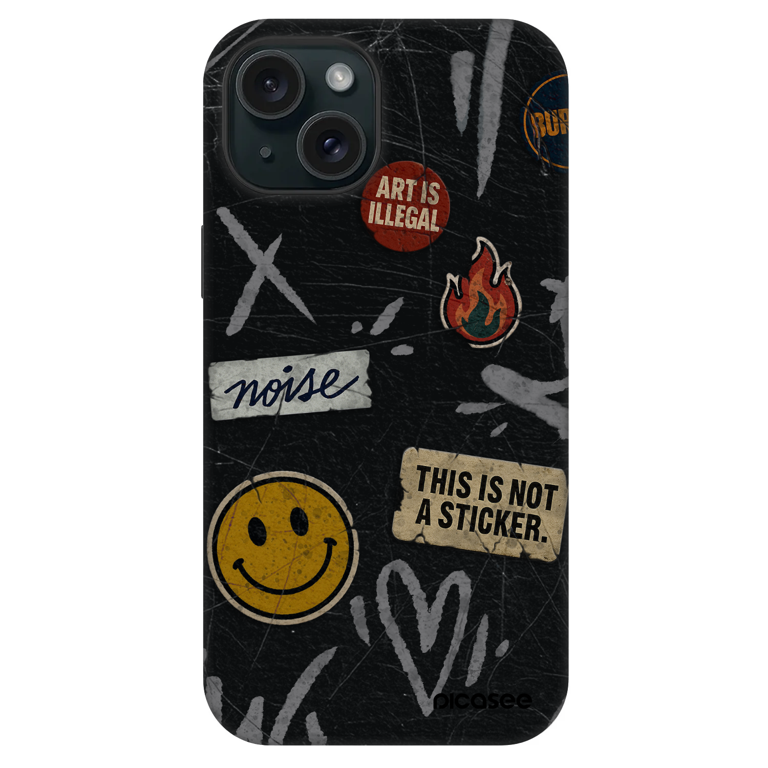 Picasee Fashion Case MagSafe pentru Apple iPhone 15 - STICKERS x TAGS