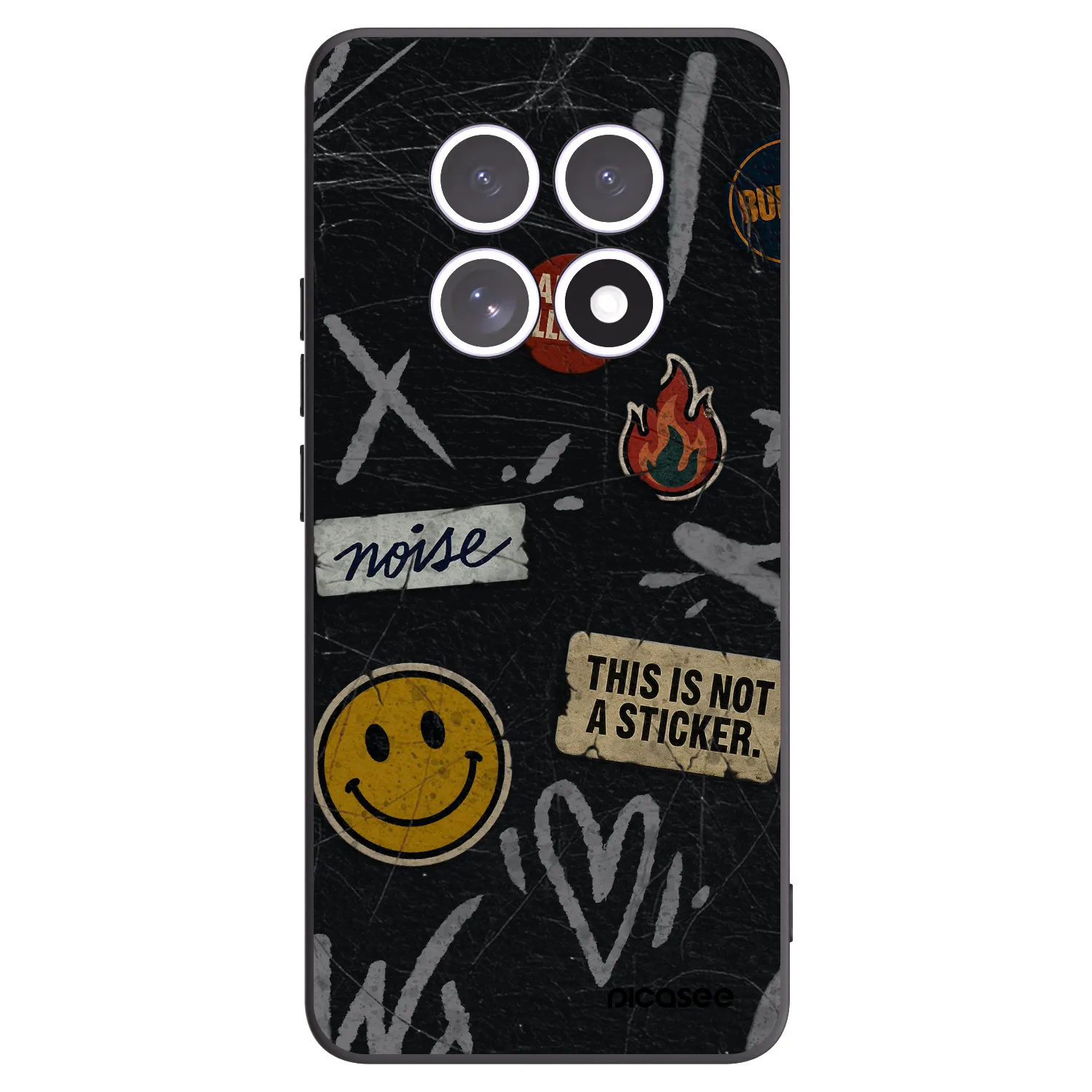 Picasee husă neagră din silicon pentru Xiaomi Redmi Note 15 - STICKERS x TAGS