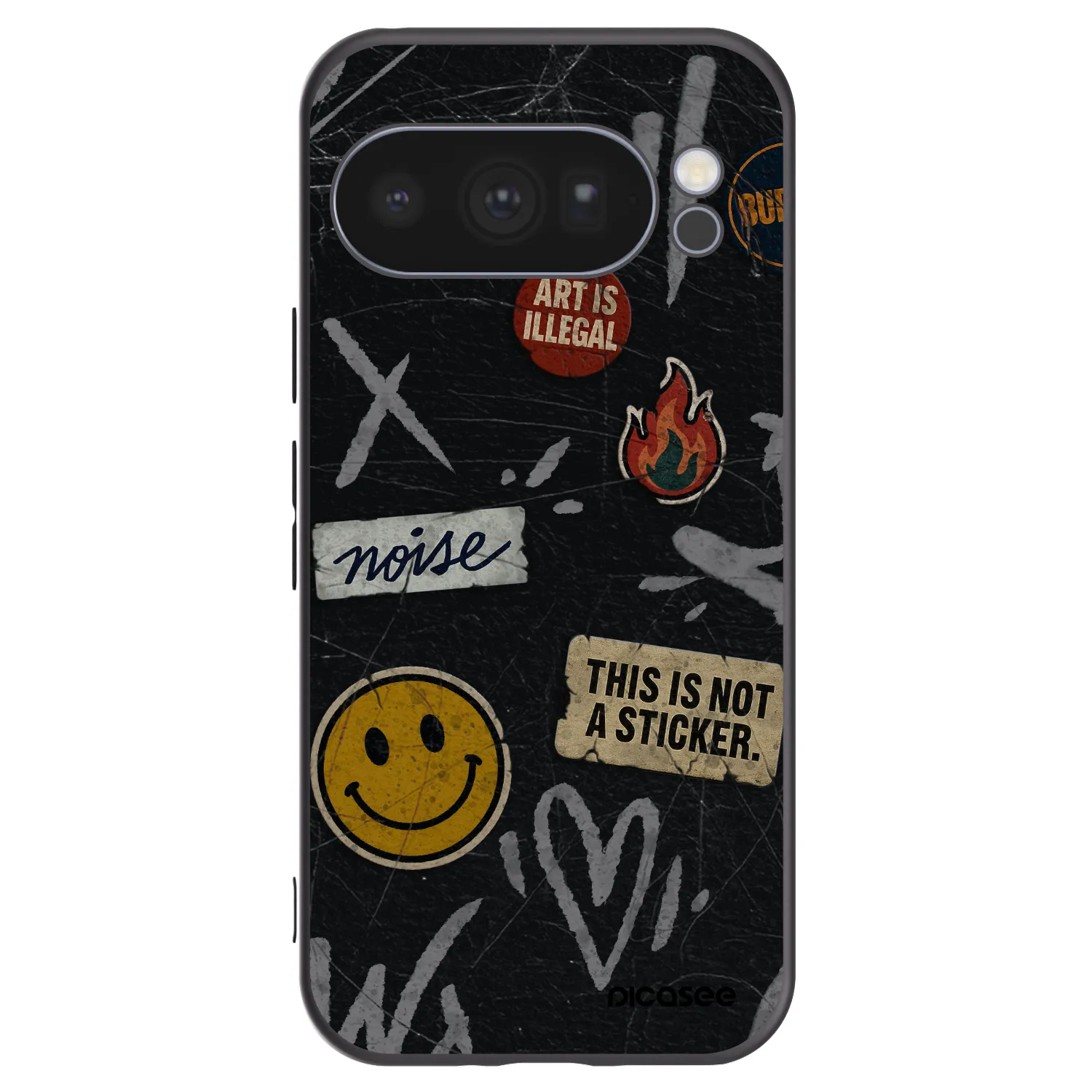 Picasee husă neagră din silicon pentru Google Pixel 10 Pro - STICKERS x TAGS