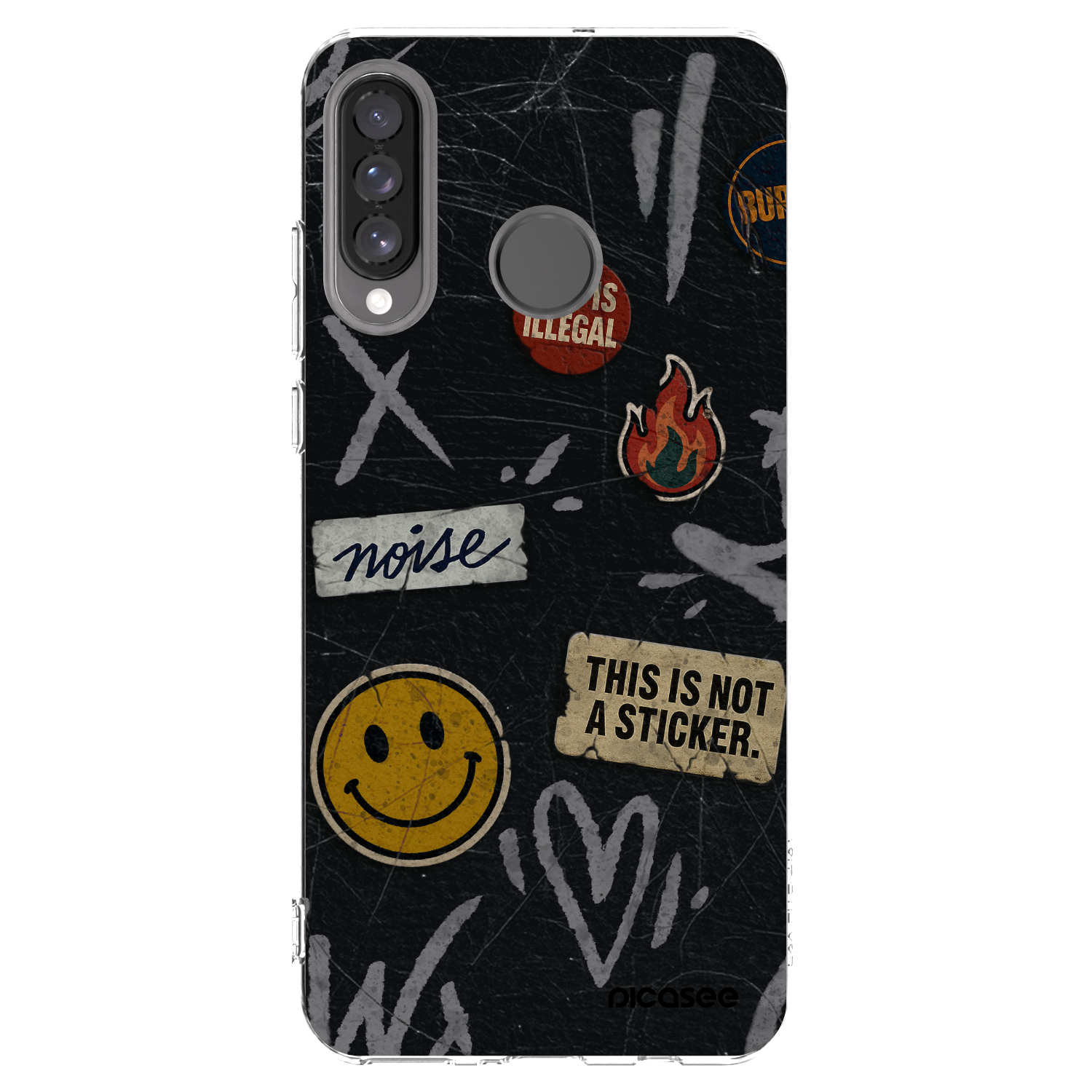 Picasee husă transparentă din silicon pentru Huawei P30 Lite - STICKERS x TAGS