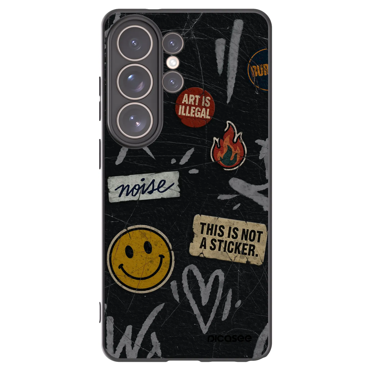 Picasee husă neagră din silicon pentru Samsung Galaxy S26 Ultra - STICKERS x TAGS