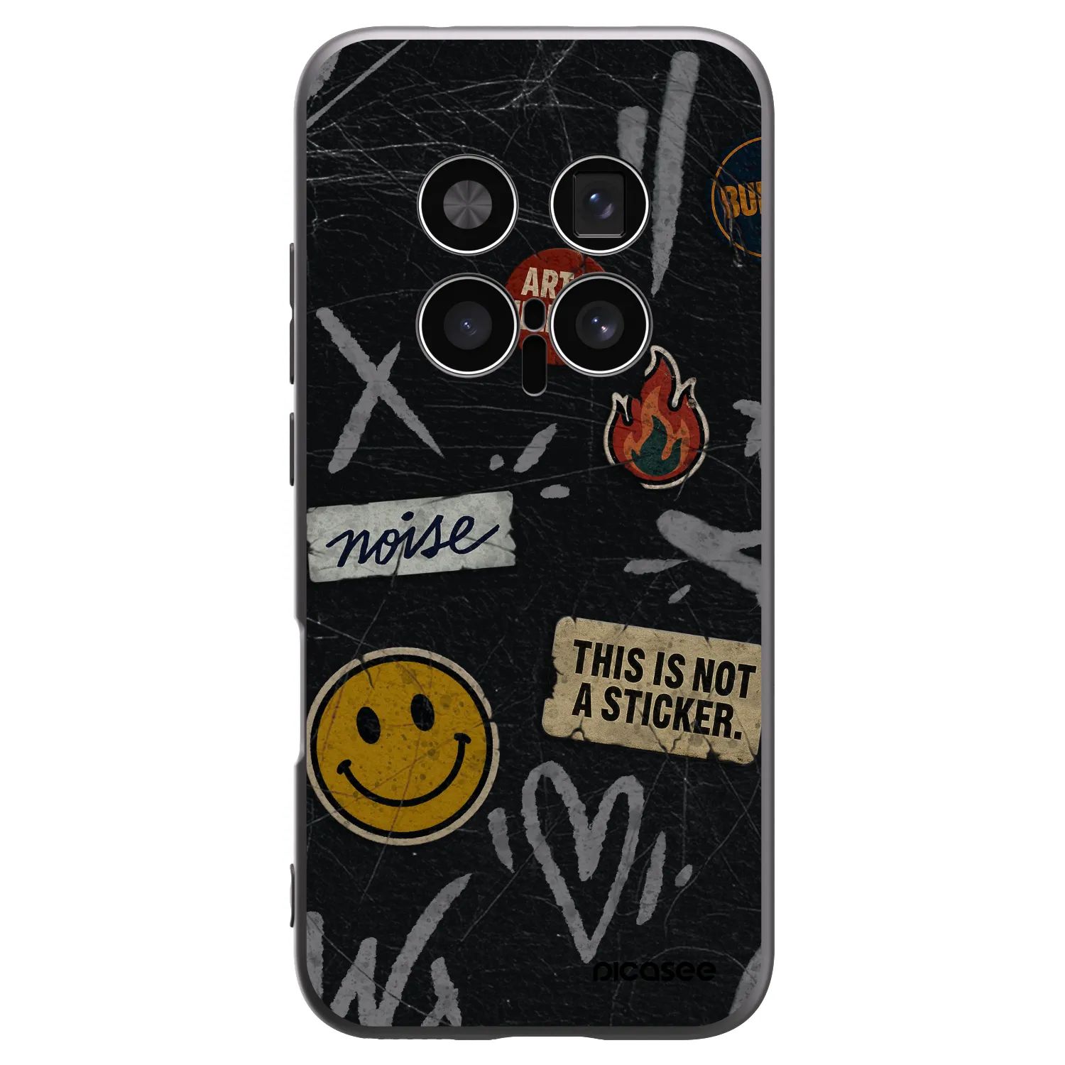 Picasee husă neagră din silicon pentru Honor Magic8 Pro 5G - STICKERS x TAGS