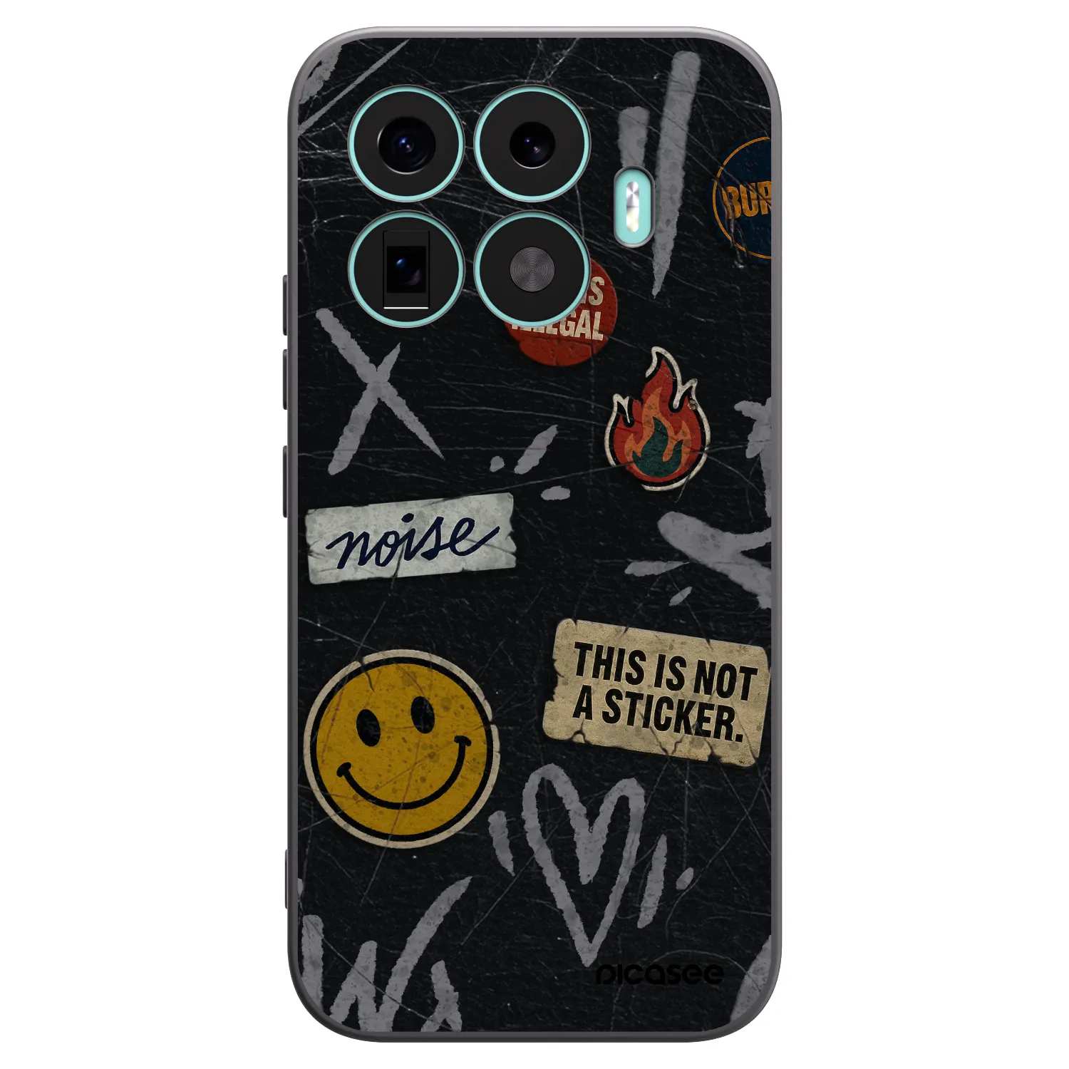 Picasee husă neagră din silicon pentru Xiaomi 17T - STICKERS x TAGS