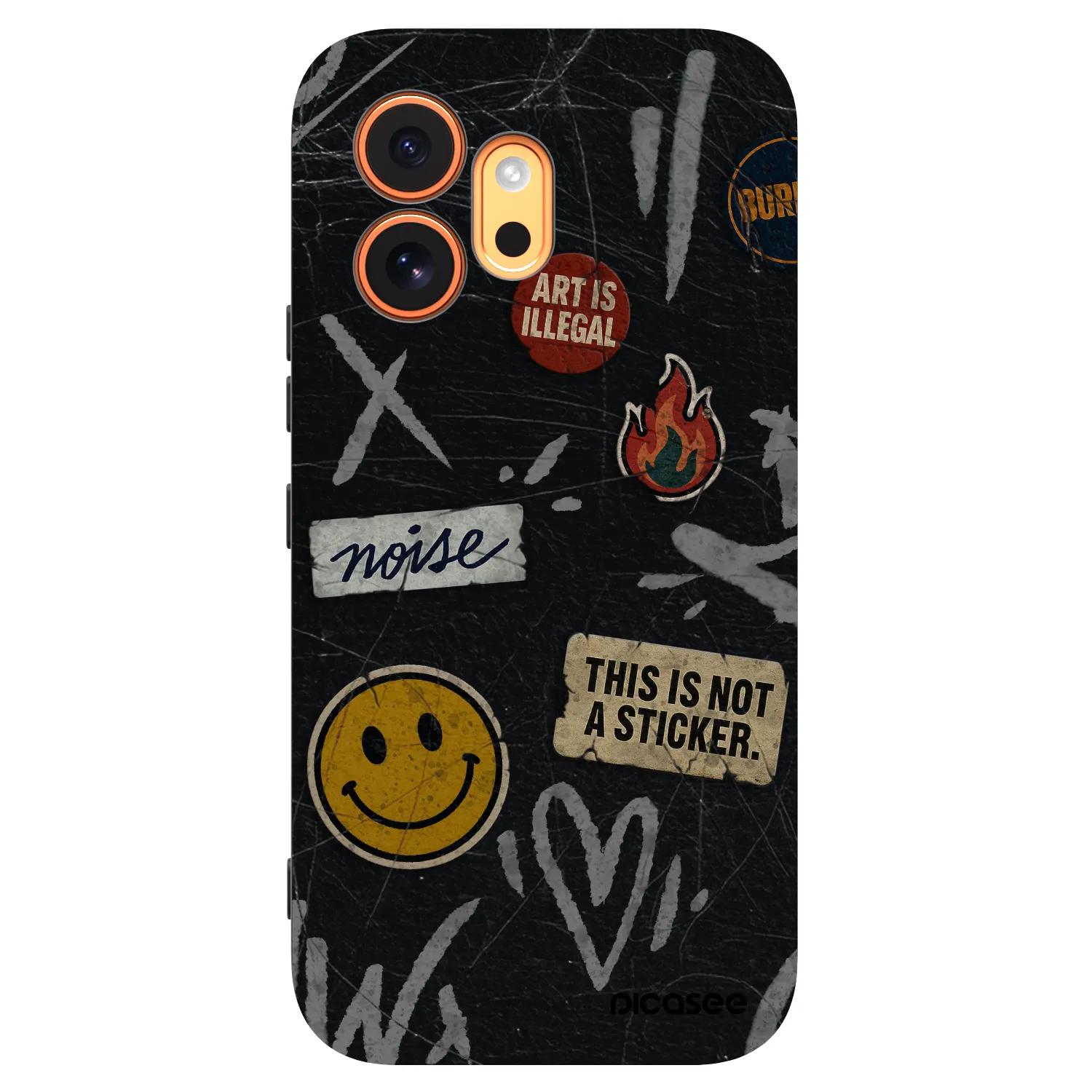 Picasee husă neagră din silicon pentru Honor 600 - STICKERS x TAGS