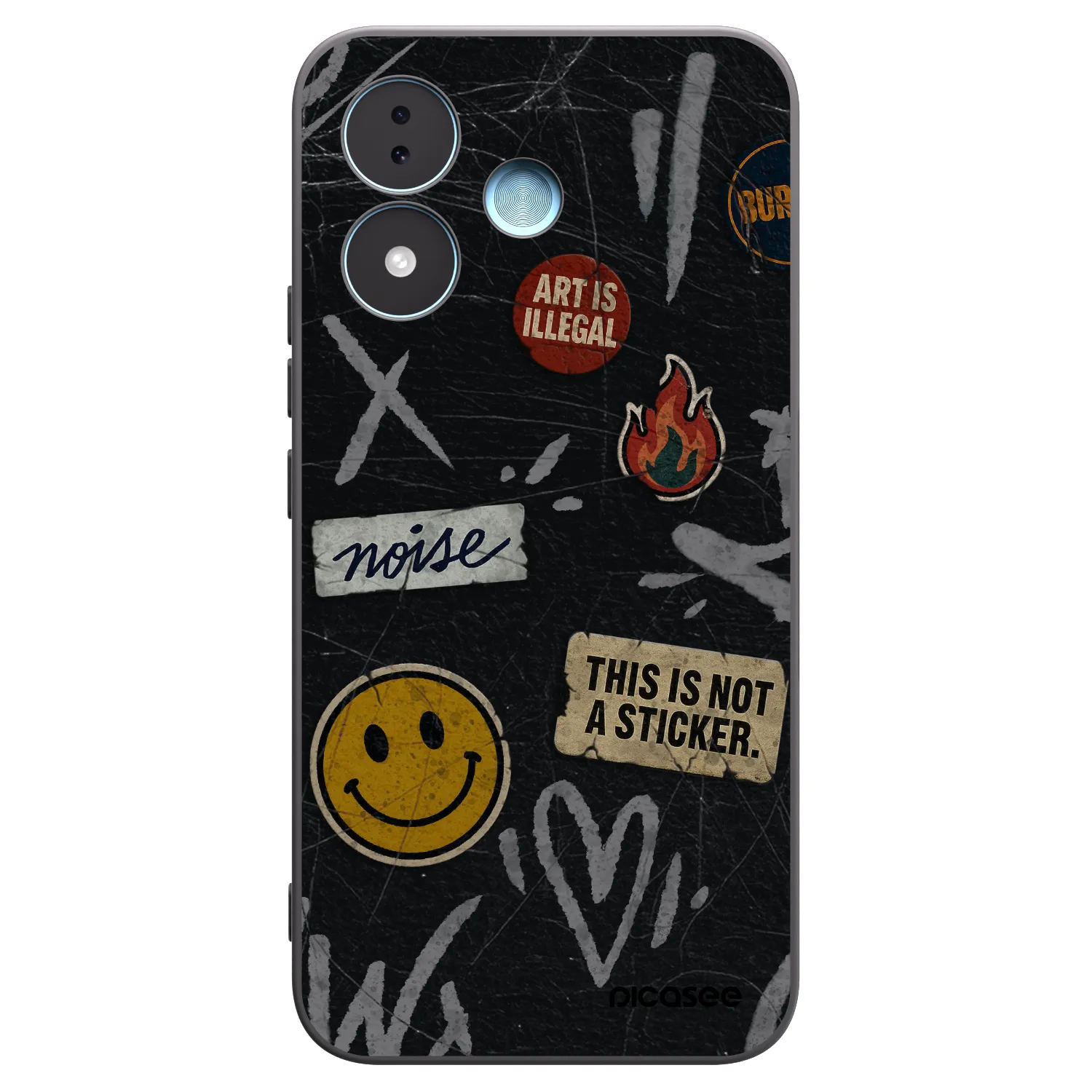 Picasee husă neagră din silicon pentru Xiaomi Redmi Note 17 5G - STICKERS x TAGS