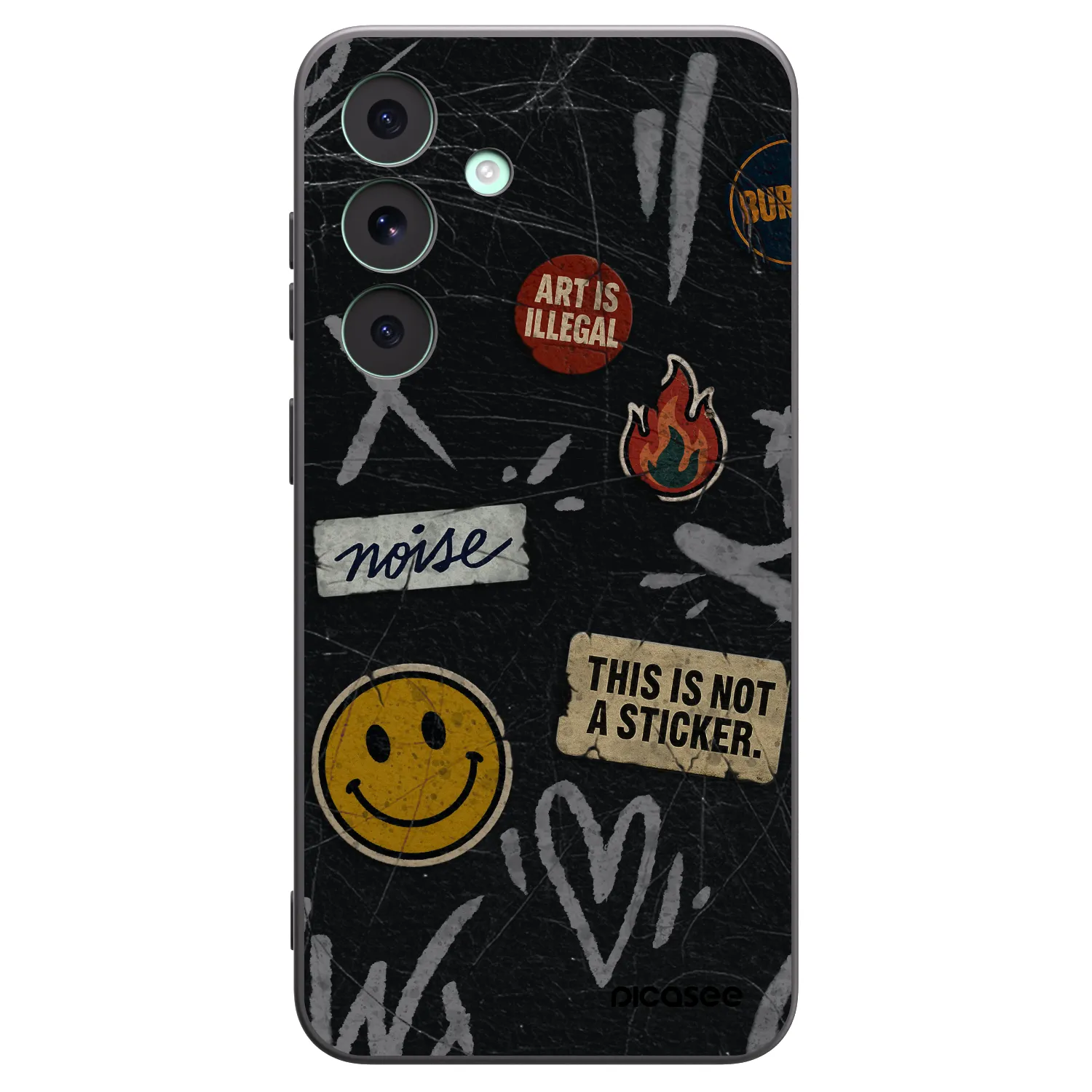 Picasee husă neagră din silicon pentru Samsung Galaxy S26 FE - STICKERS x TAGS
