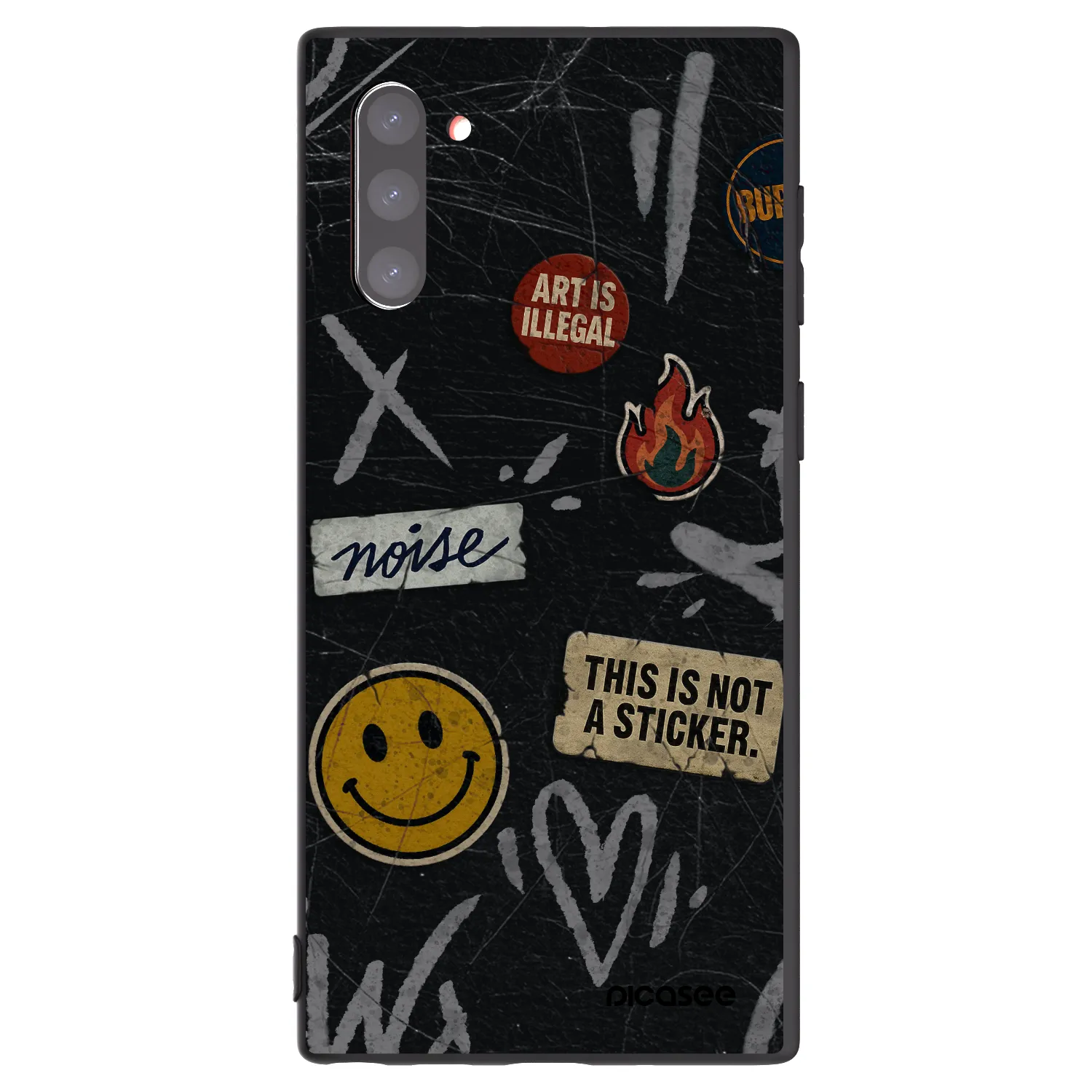 Picasee husă neagră din silicon pentru Samsung Galaxy Note 10 N970F - STICKERS x TAGS