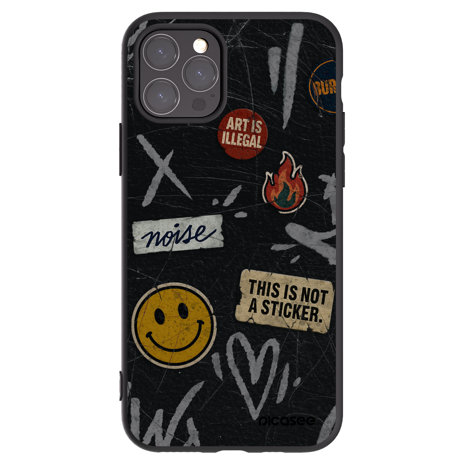 Picasee husă neagră din silicon pentru Apple iPhone 11 Pro - STICKERS x TAGS