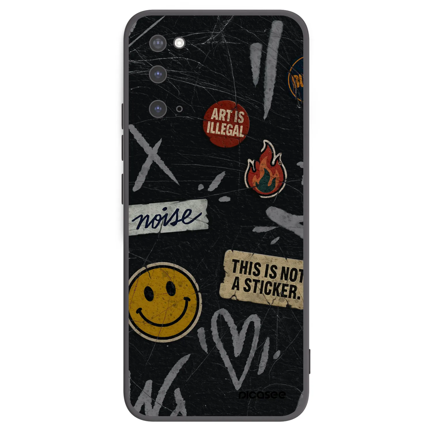 Picasee husă neagră din silicon pentru Samsung Galaxy S20 G980F - STICKERS x TAGS