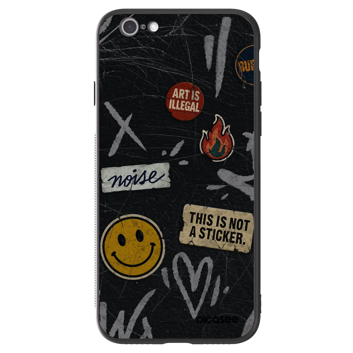 Picasee ULTIMATE CASE pentru Apple iPhone 6/6S - STICKERS x TAGS