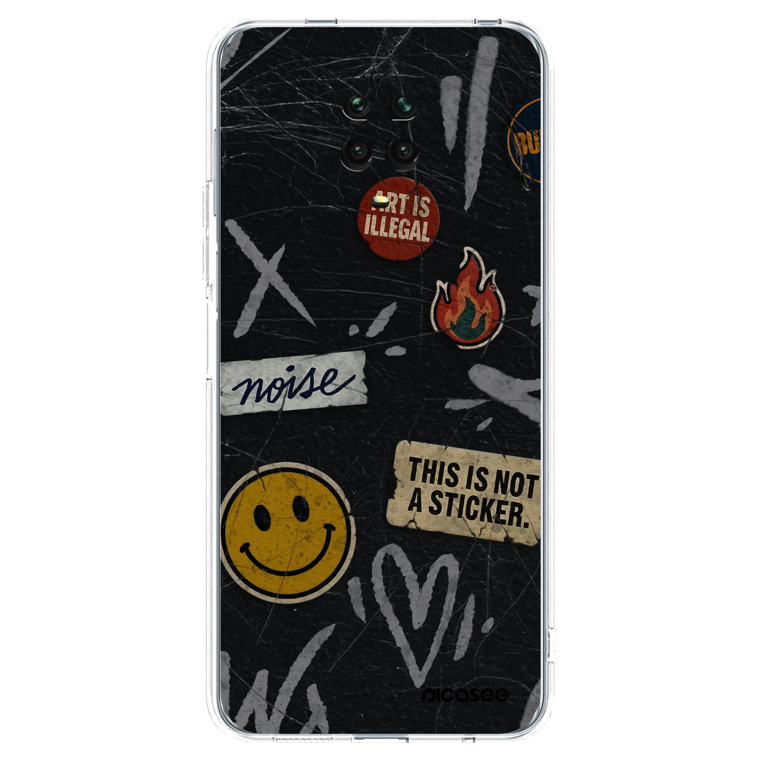 Picasee husă transparentă din silicon pentru Xiaomi Redmi Note 9 Pro - STICKERS x TAGS