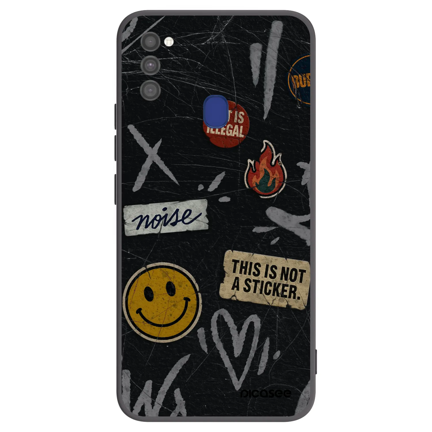 Picasee husă neagră din silicon pentru Samsung Galaxy M21 M215F - STICKERS x TAGS