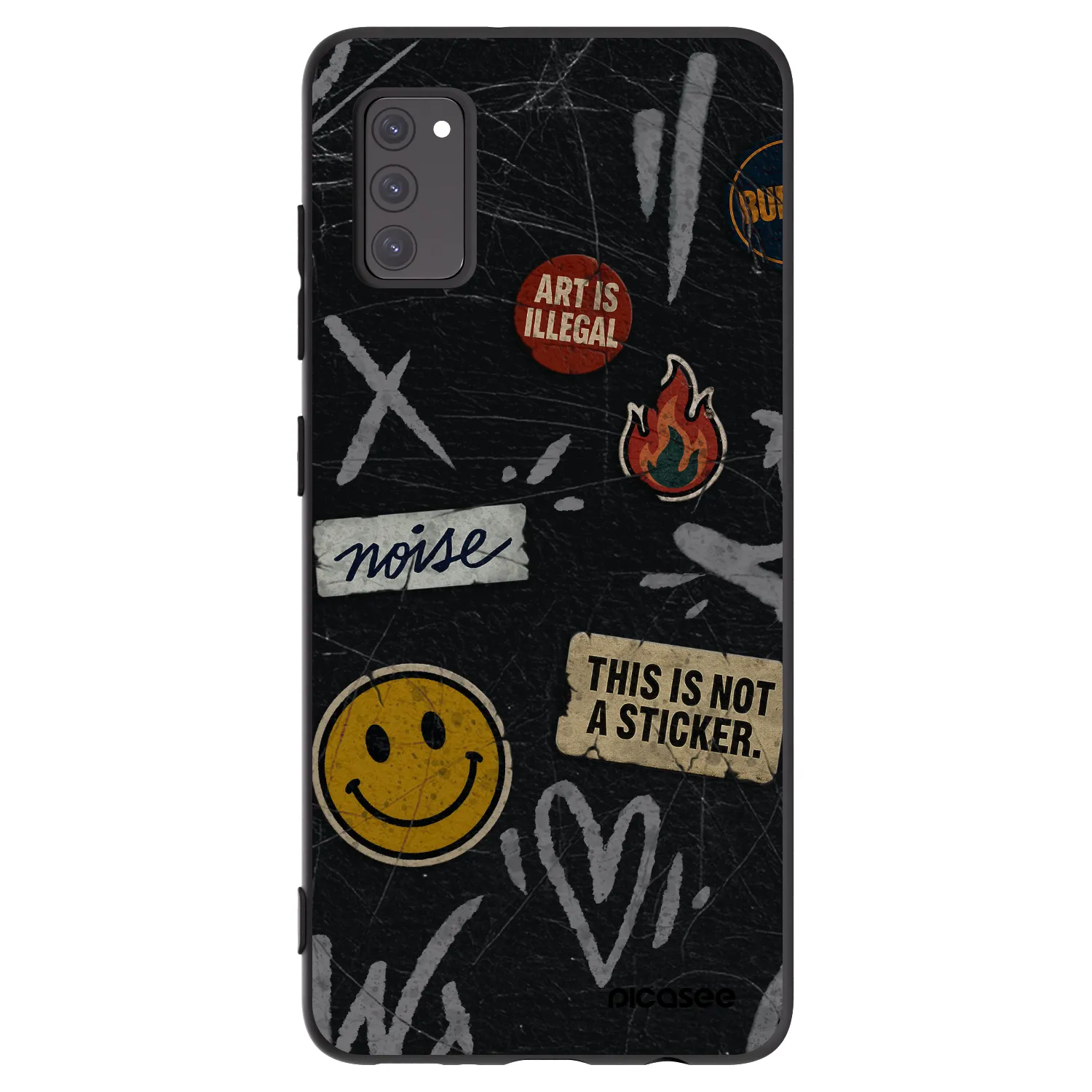 Picasee husă neagră din silicon pentru Samsung Galaxy A41 A415F - STICKERS x TAGS
