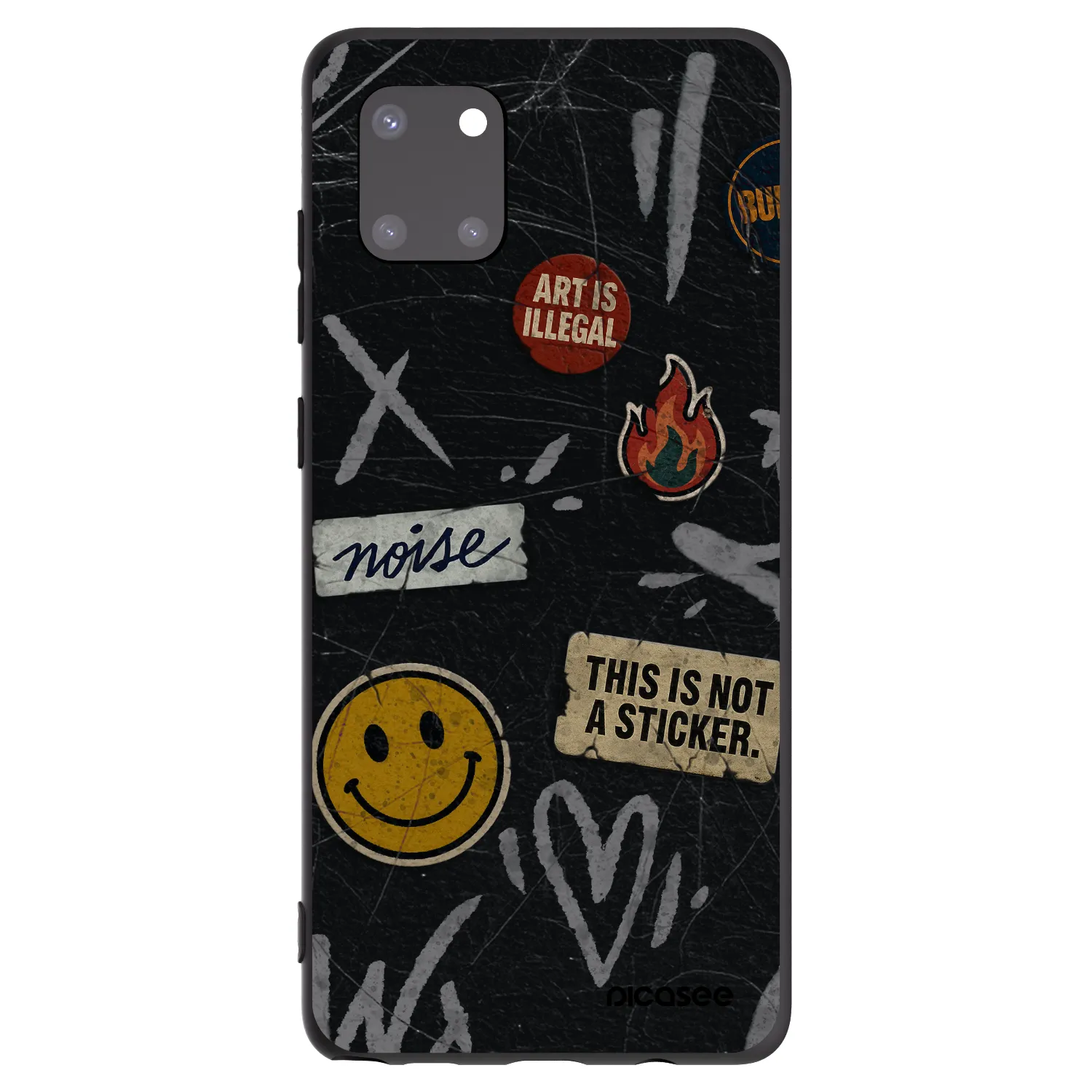 Picasee husă neagră din silicon pentru Samsung Galaxy Note 10 Lite N770F - STICKERS x TAGS