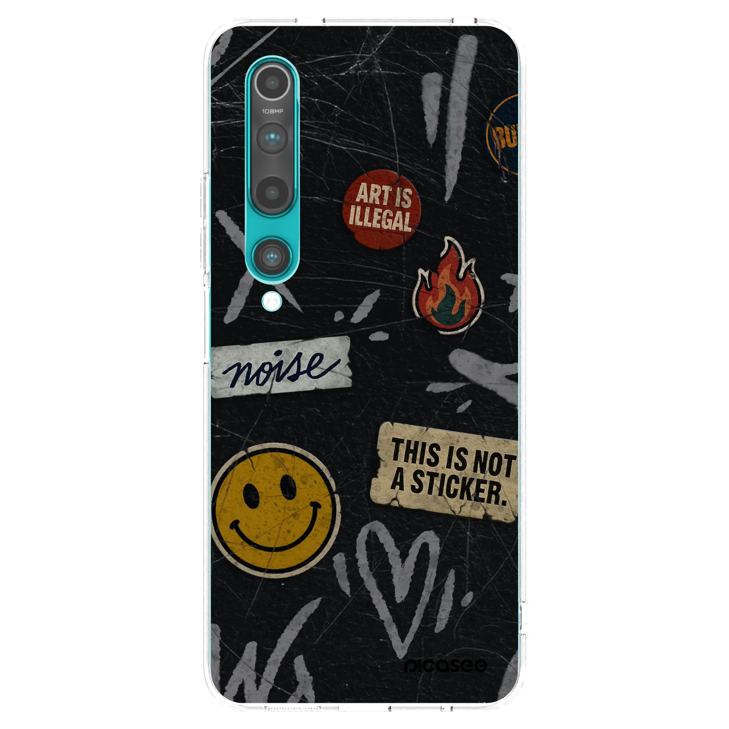 Picasee husă transparentă din silicon pentru Xiaomi Mi 10 - STICKERS x TAGS