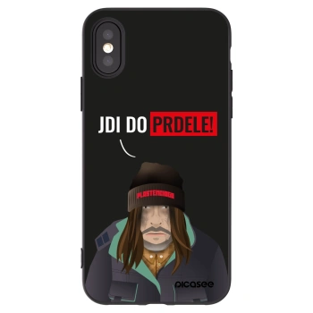 Picasee husă neagră din silicon pentru Apple iPhone X/XS - Bezďák