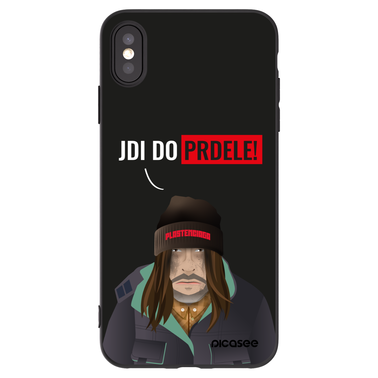 Picasee husă neagră din silicon pentru Apple iPhone XS Max - Bezďák