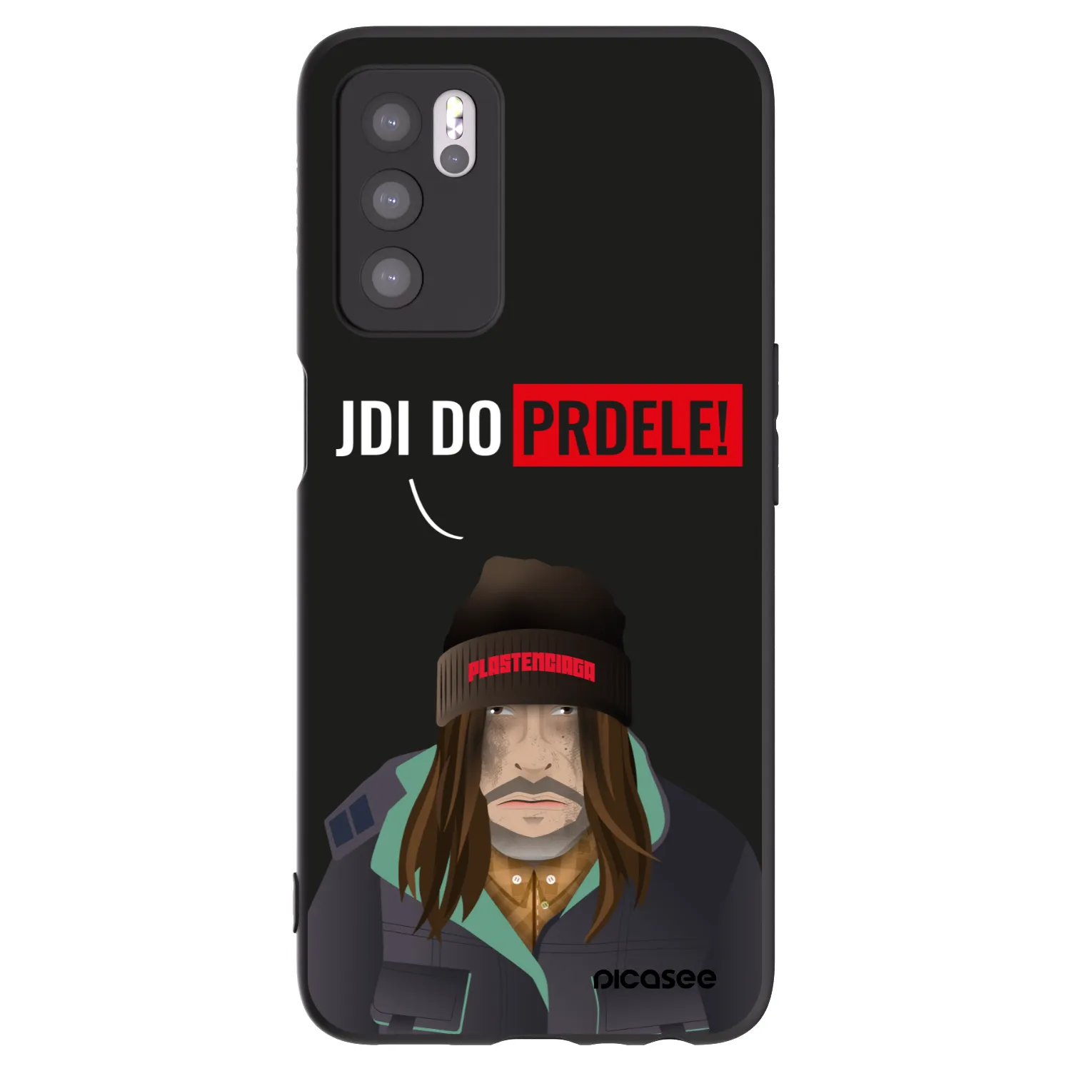 Picasee husă neagră din silicon pentru OPPO A16 - Bezďák
