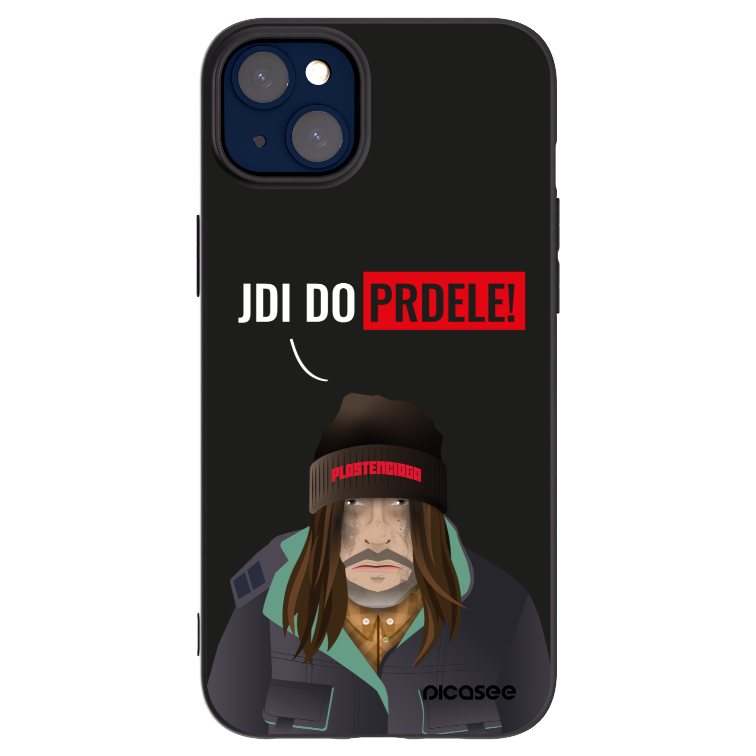 Picasee husă neagră din silicon pentru Apple iPhone 14 Plus - Bezďák