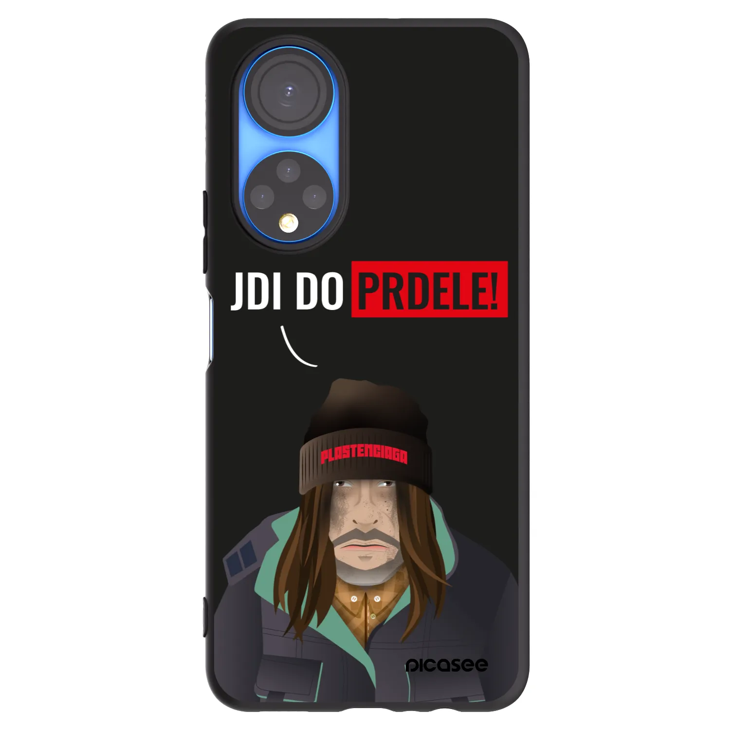 Picasee husă neagră din silicon pentru Honor X7 - Bezďák