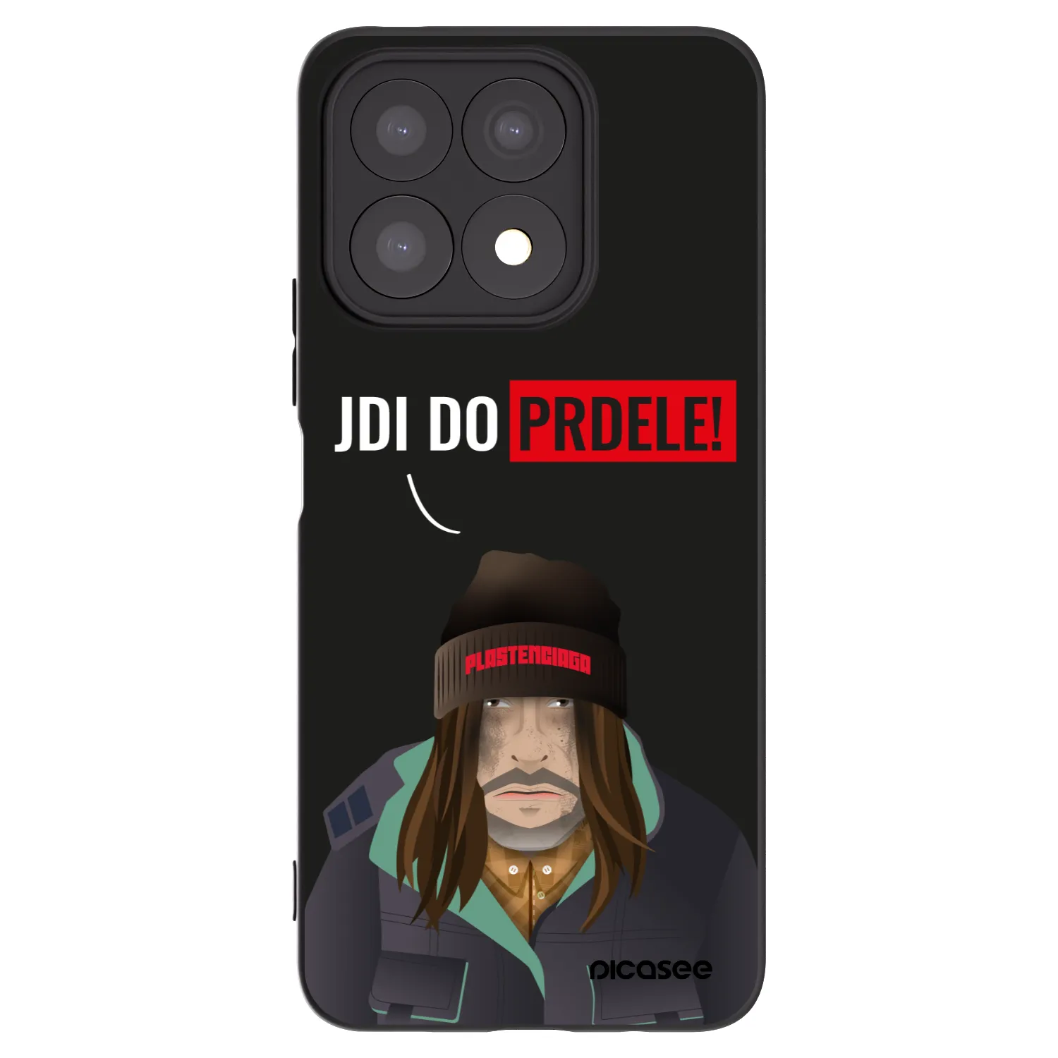 Picasee husă neagră din silicon pentru Honor X8a - Bezďák