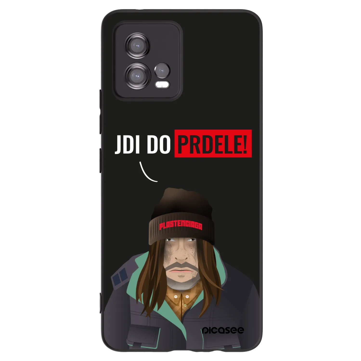 Picasee husă neagră din silicon pentru Motorola Moto G72 - Bezďák