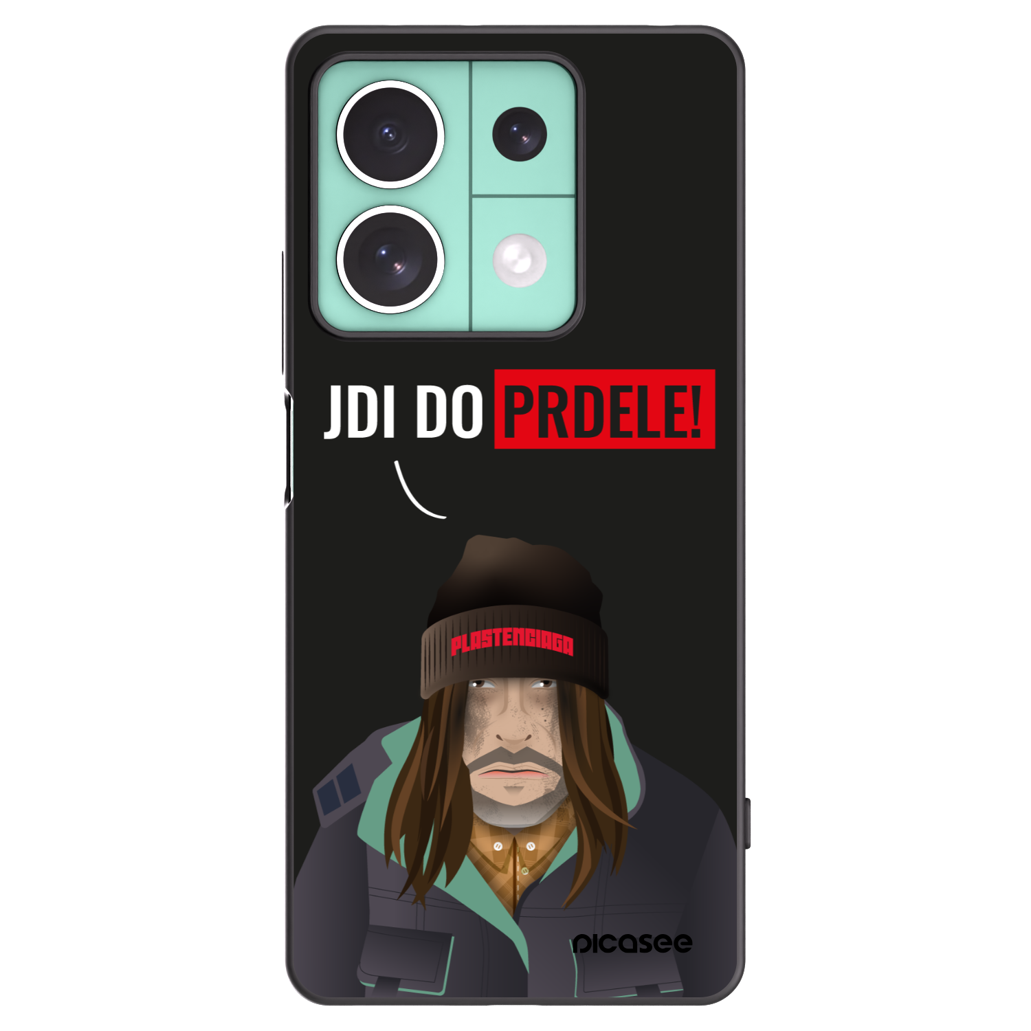 Picasee husă neagră din silicon pentru Xiaomi Redmi Note 13 5G - Bezďák