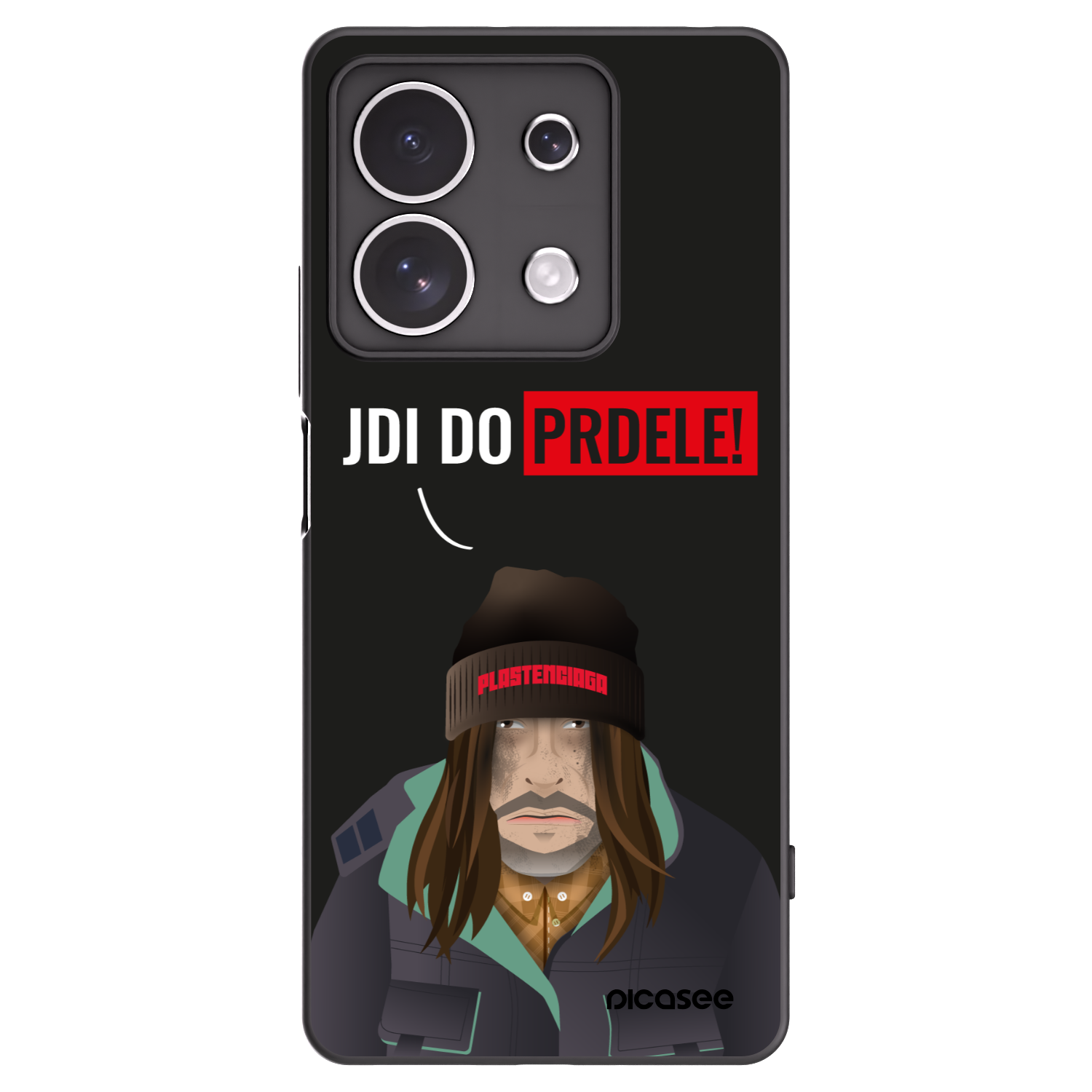 Picasee husă neagră din silicon pentru Xiaomi Redmi Note 13 4G - Bezďák