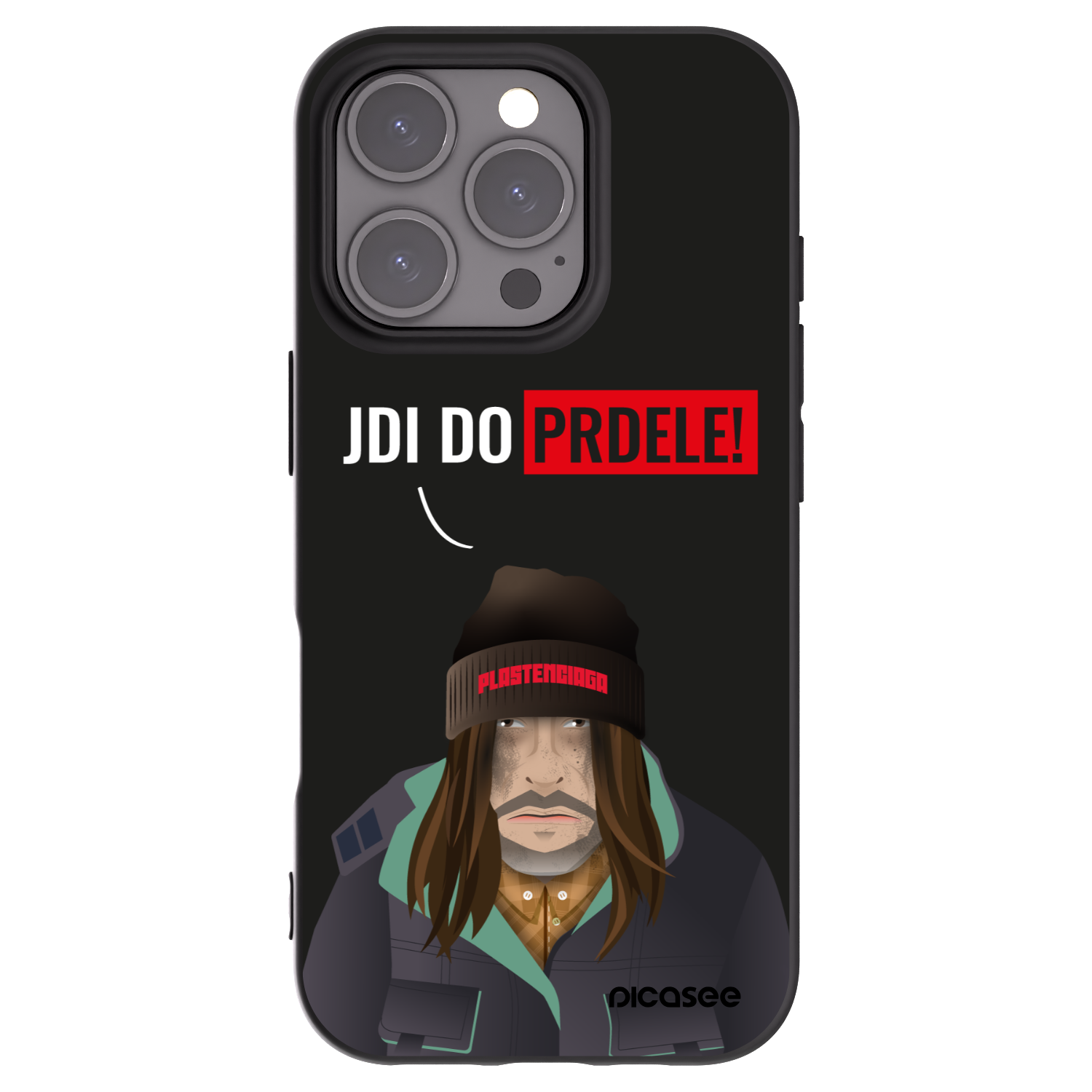 Picasee husă neagră din silicon pentru Apple iPhone 16 Pro - Bezďák