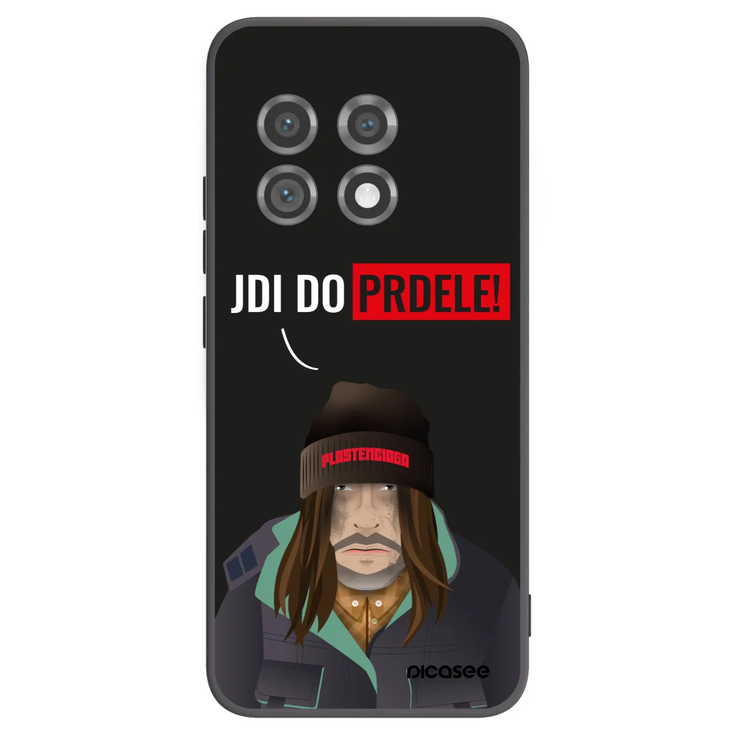 Picasee husă neagră din silicon pentru OnePlus 11 5G - Bezďák