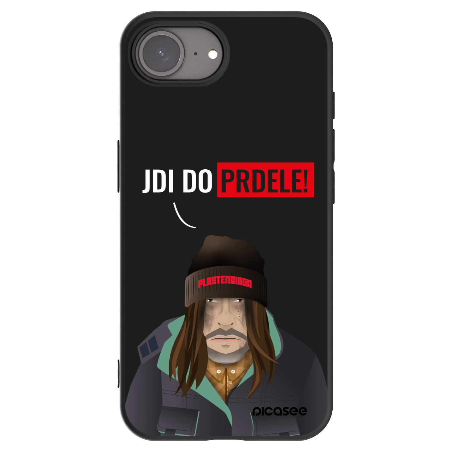 Picasee husă neagră din silicon pentru Apple iPhone 16e - Bezďák