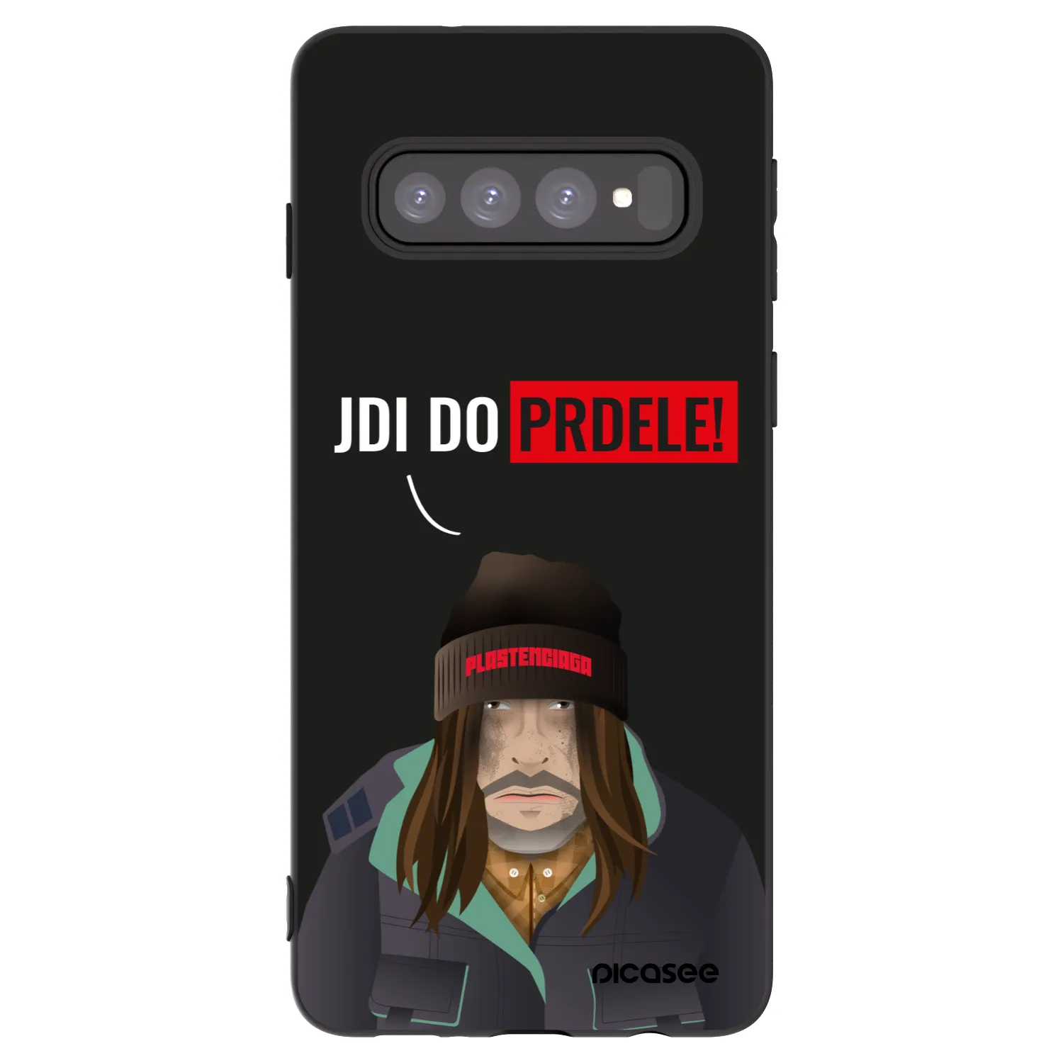 Picasee husă neagră din silicon pentru Samsung Galaxy S10 G973 - Bezďák