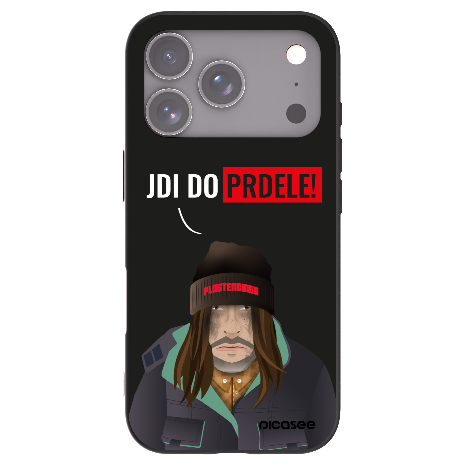 Picasee husă neagră din silicon pentru Apple iPhone 17 Pro - Bezďák