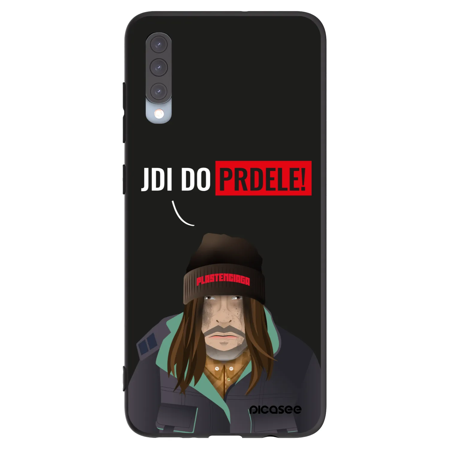 Picasee husă neagră din silicon pentru Samsung Galaxy A70 A705F - Bezďák