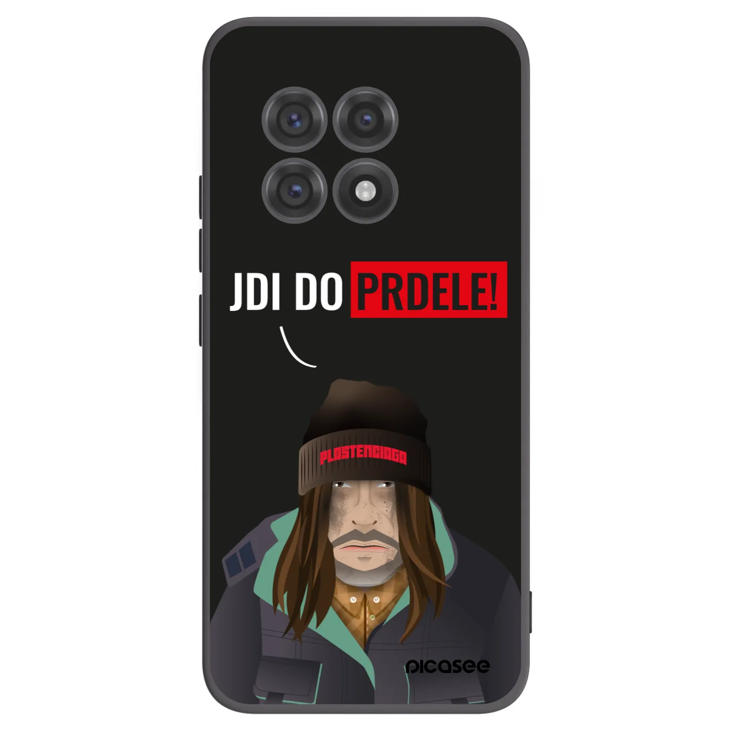 Picasee husă neagră din silicon pentru OnePlus 13R 5G - Bezďák