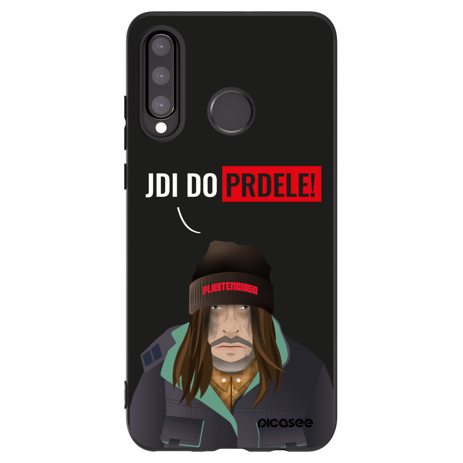 Picasee husă neagră din silicon pentru Huawei P30 Lite - Bezďák