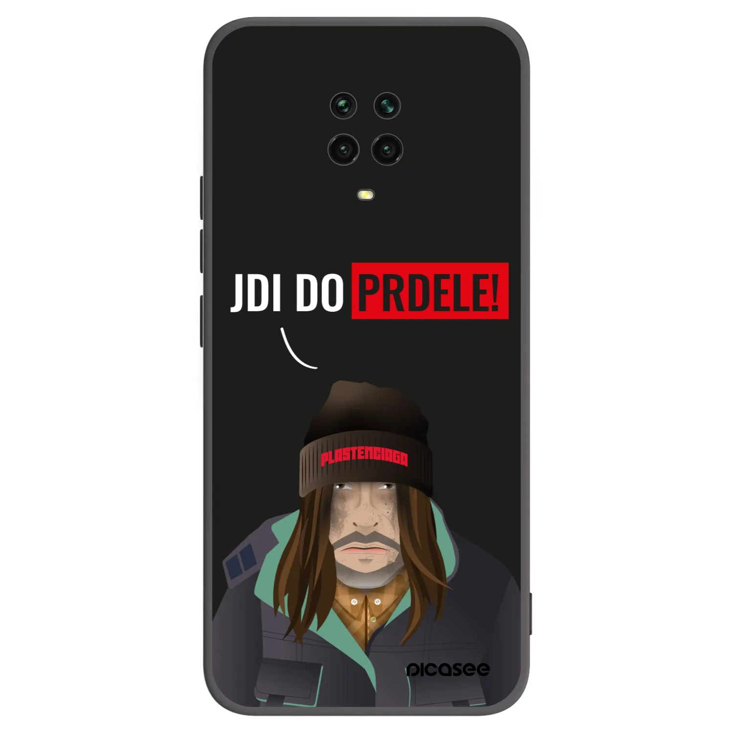 Picasee husă neagră din silicon pentru Xiaomi Redmi Note 9 Pro - Bezďák