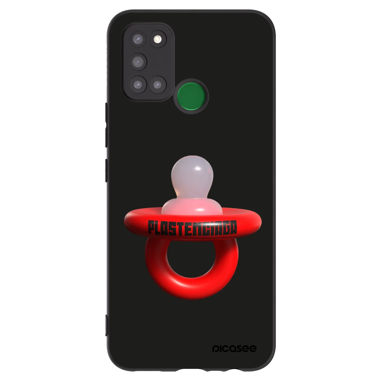 Picasee husă neagră din silicon pentru Realme 7i - Le Dudel
