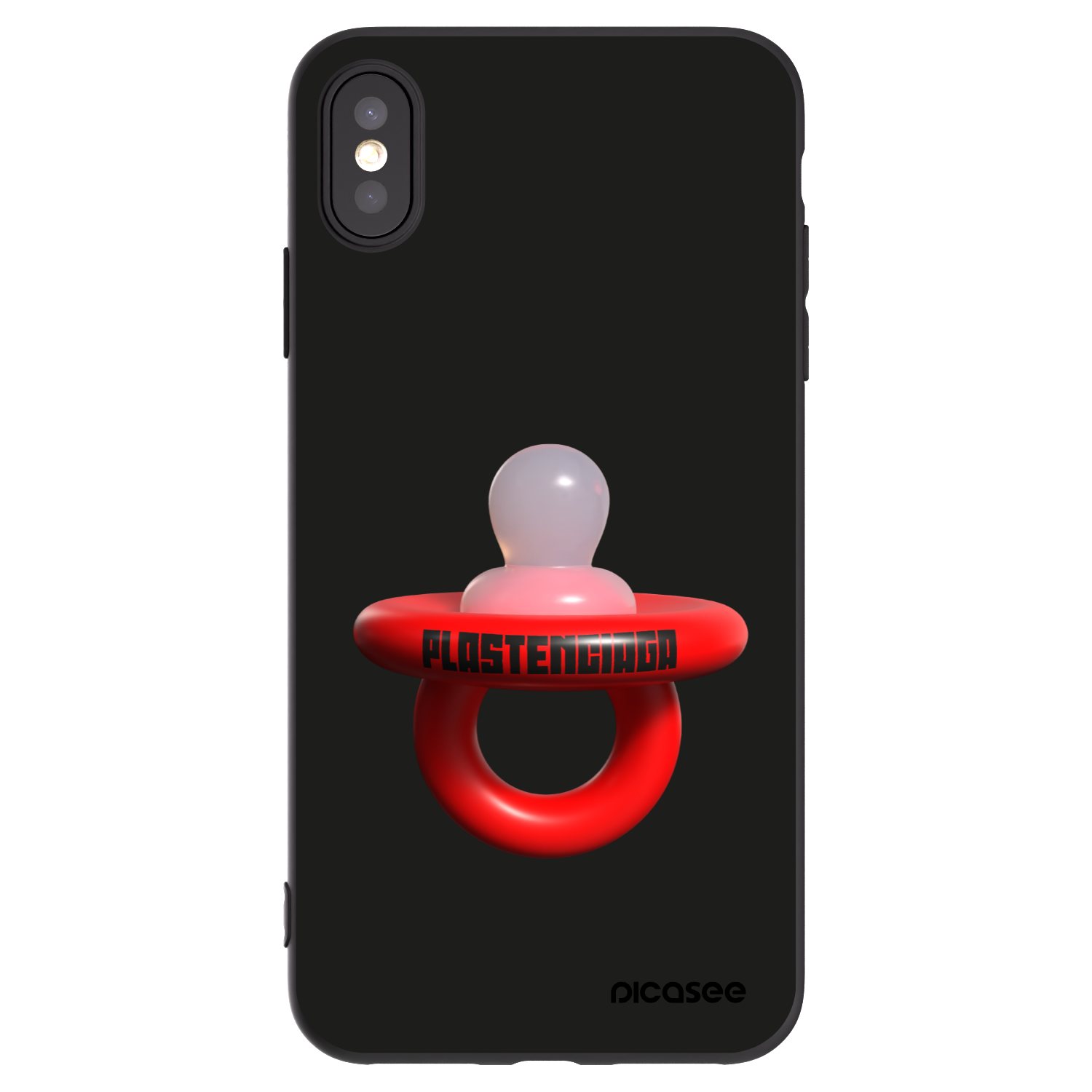 Picasee husă neagră din silicon pentru Apple iPhone XS Max - Le Dudel