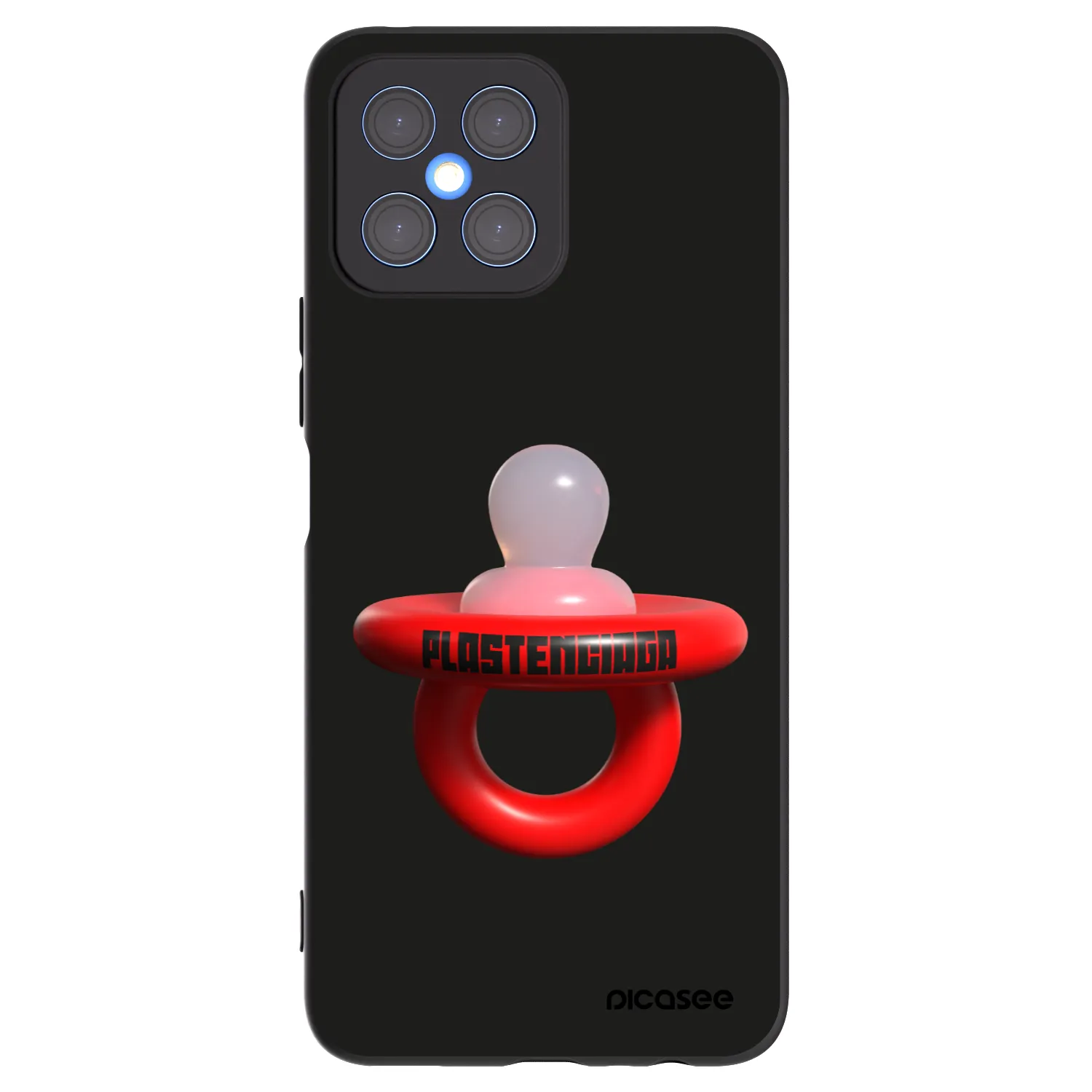 Picasee husă neagră din silicon pentru Honor X8 4G - Le Dudel