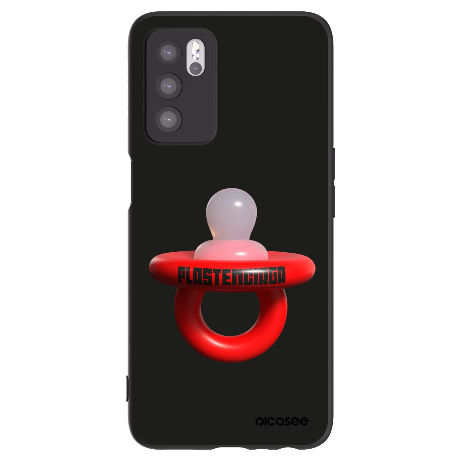 Picasee husă neagră din silicon pentru OPPO A16 - Le Dudel