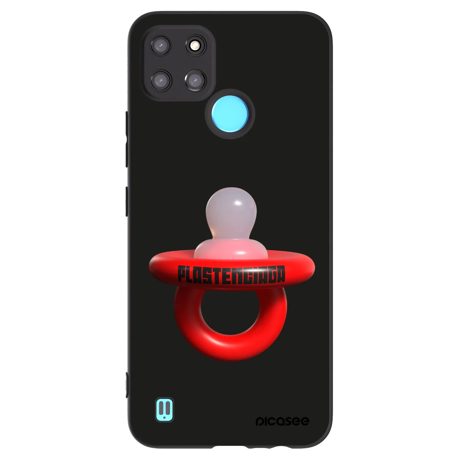 Picasee husă neagră din silicon pentru Realme C21Y - Le Dudel
