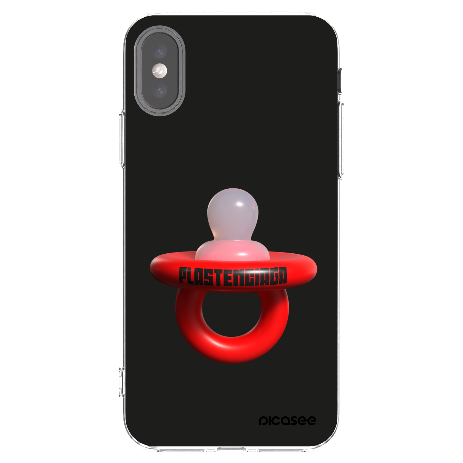 Picasee husă transparentă din silicon pentru Apple iPhone X/XS - Le Dudel