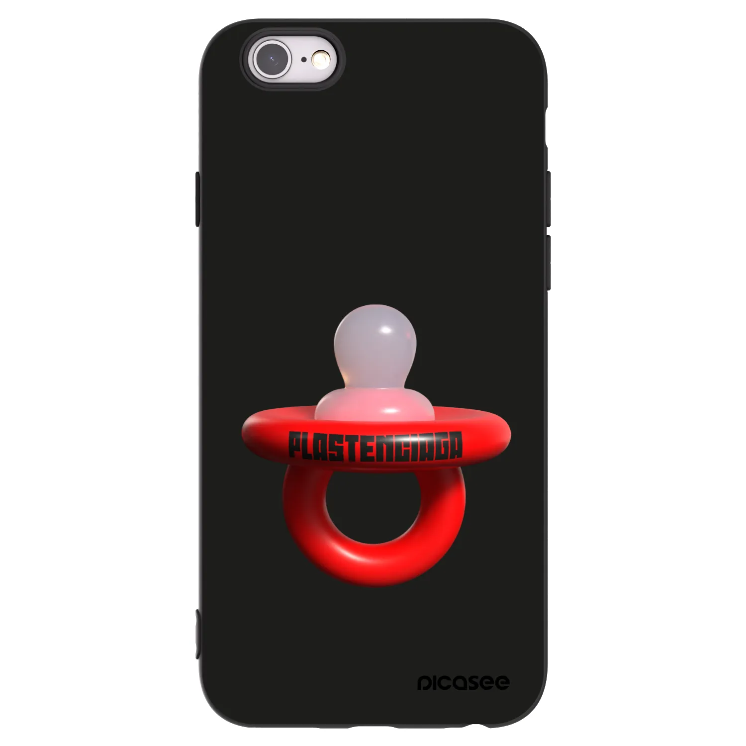 Picasee husă neagră din silicon pentru Apple iPhone 6/6S - Le Dudel