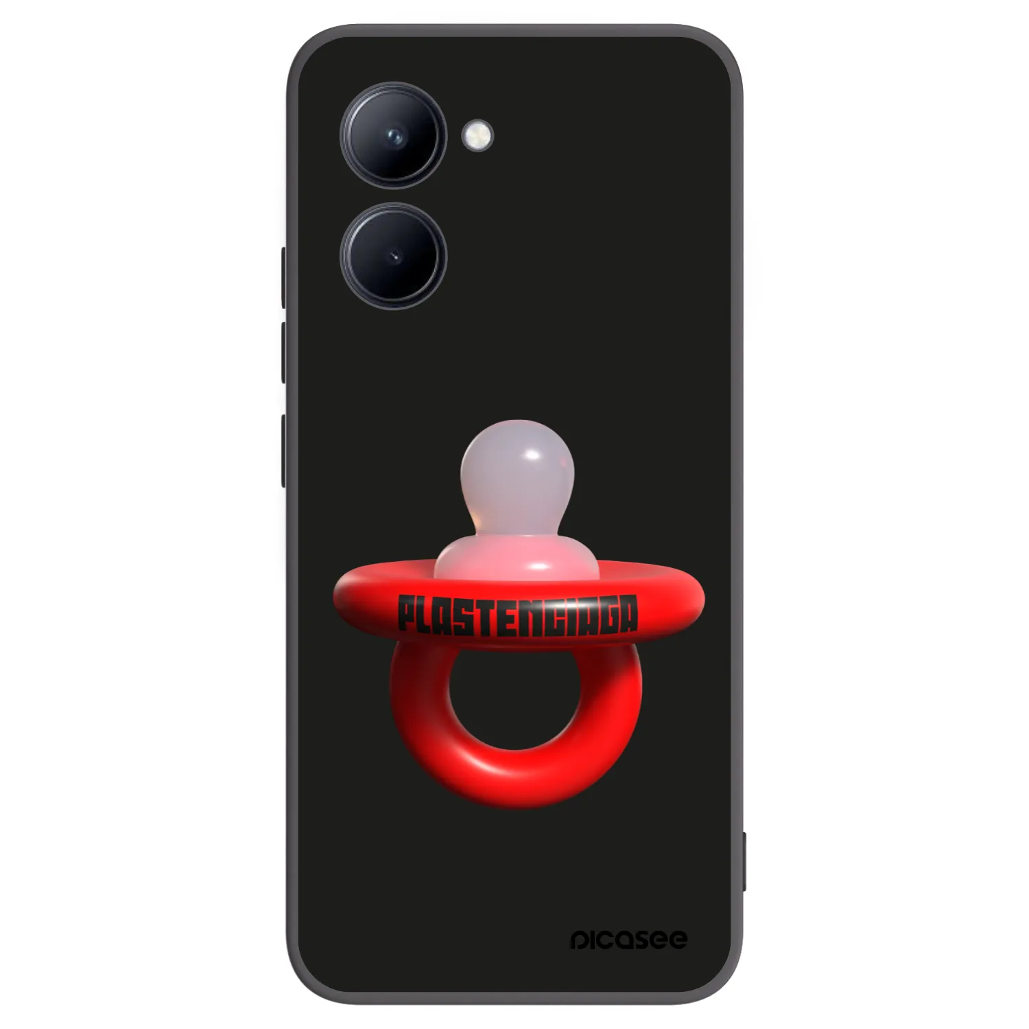 Picasee husă neagră din silicon pentru Realme C33 (2023) - Le Dudel